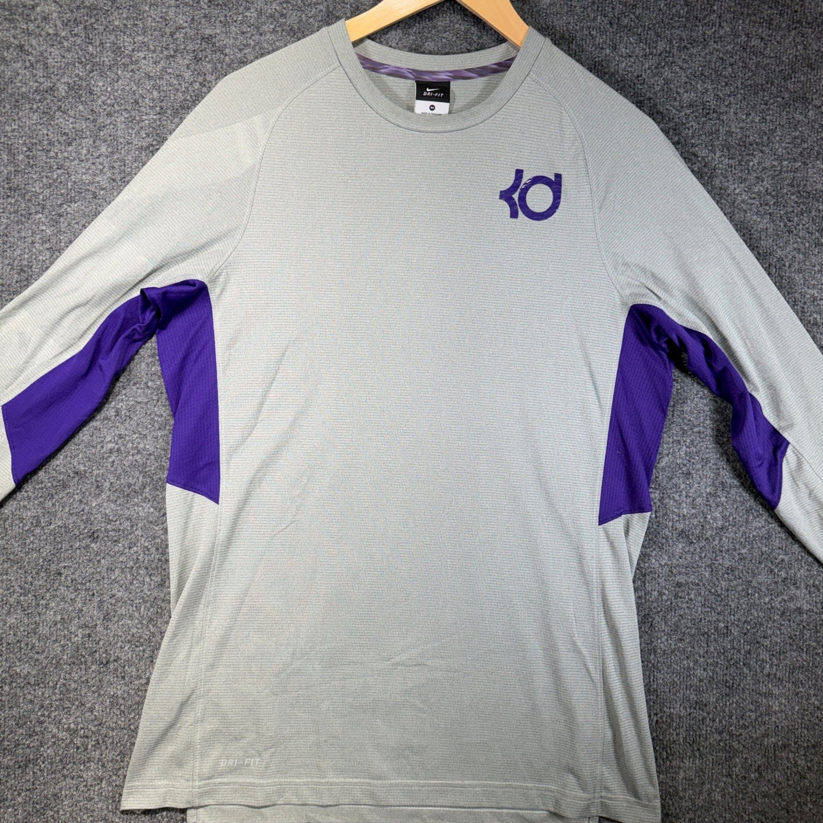 Nike Kevin Durant KD Klutch Elite Shooter Shirt Mens Medium Grey Basketball NBA