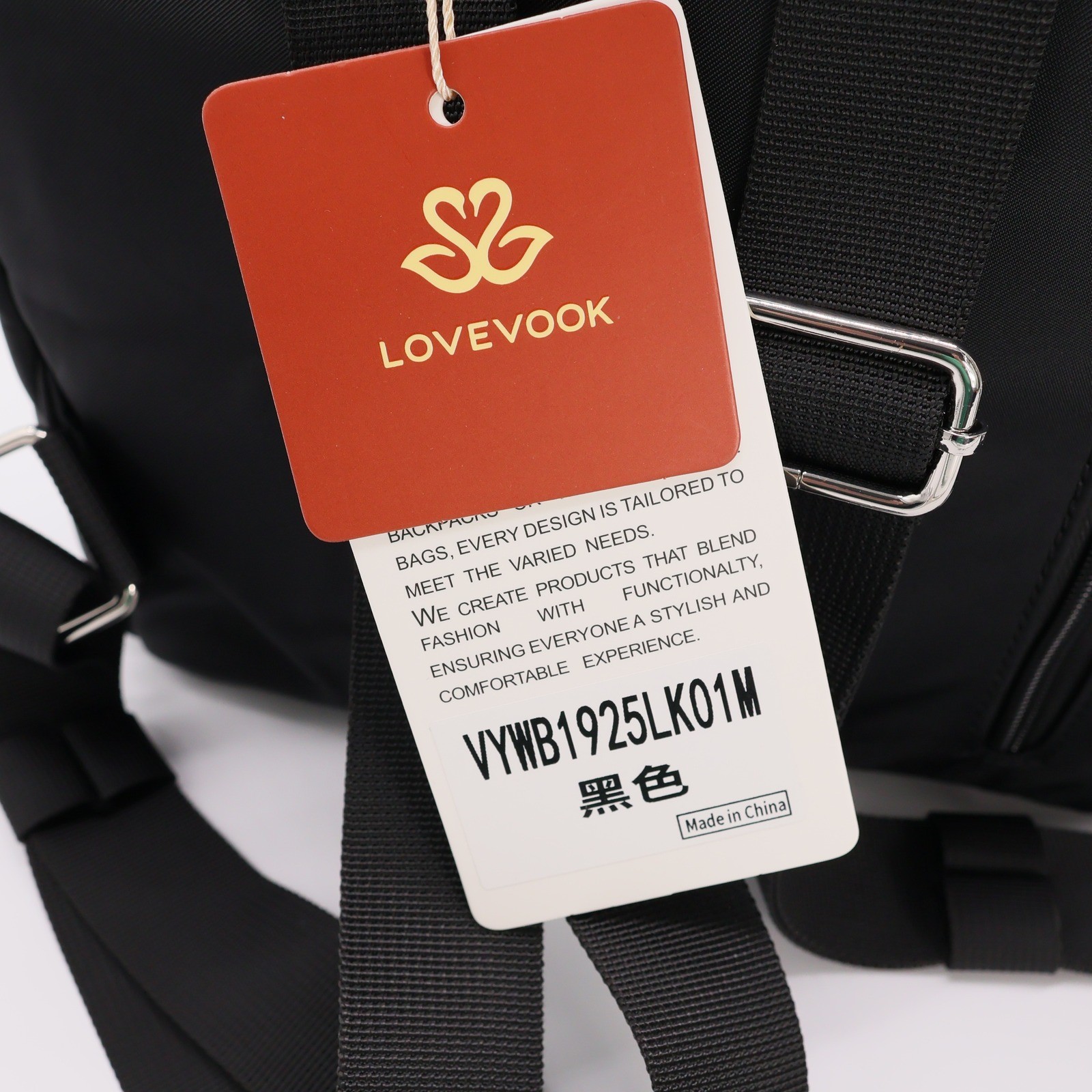 Lovevook Mini Backpack Black Nylon Anti-Theft Small Rucksack VYWB1925LK01M NEW