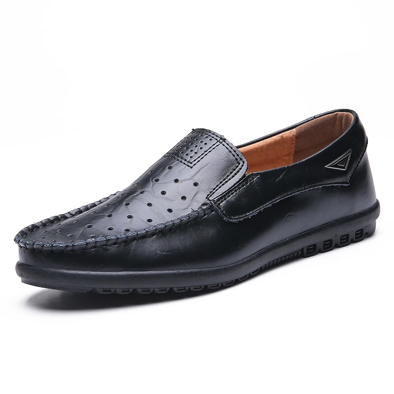 Men’s Loafers Moccasins Shoes Genuine Leather Casual Breathable Driving Shoes