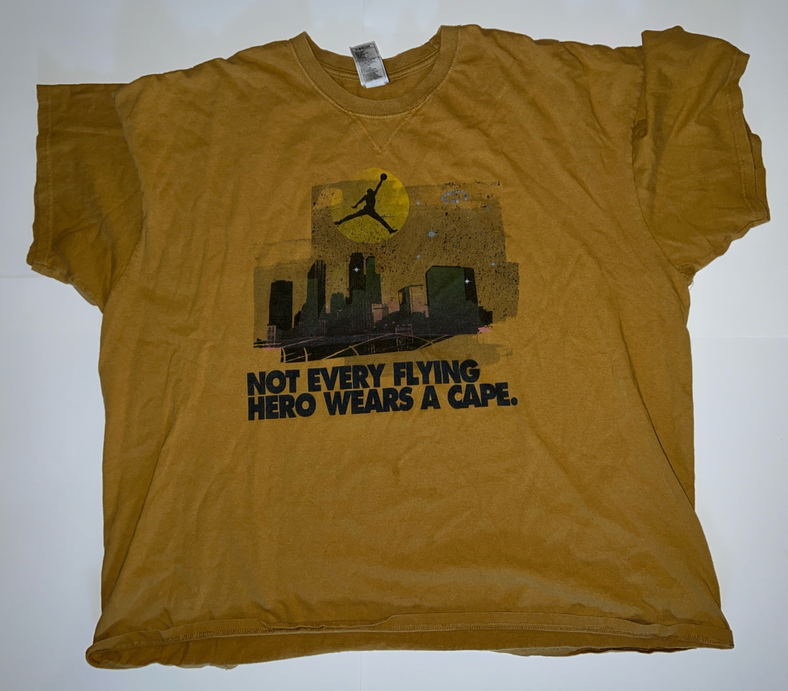 Air Jordan Not Every Hero Brown T-Shirt Basketball Print size XXXL 3x Brand