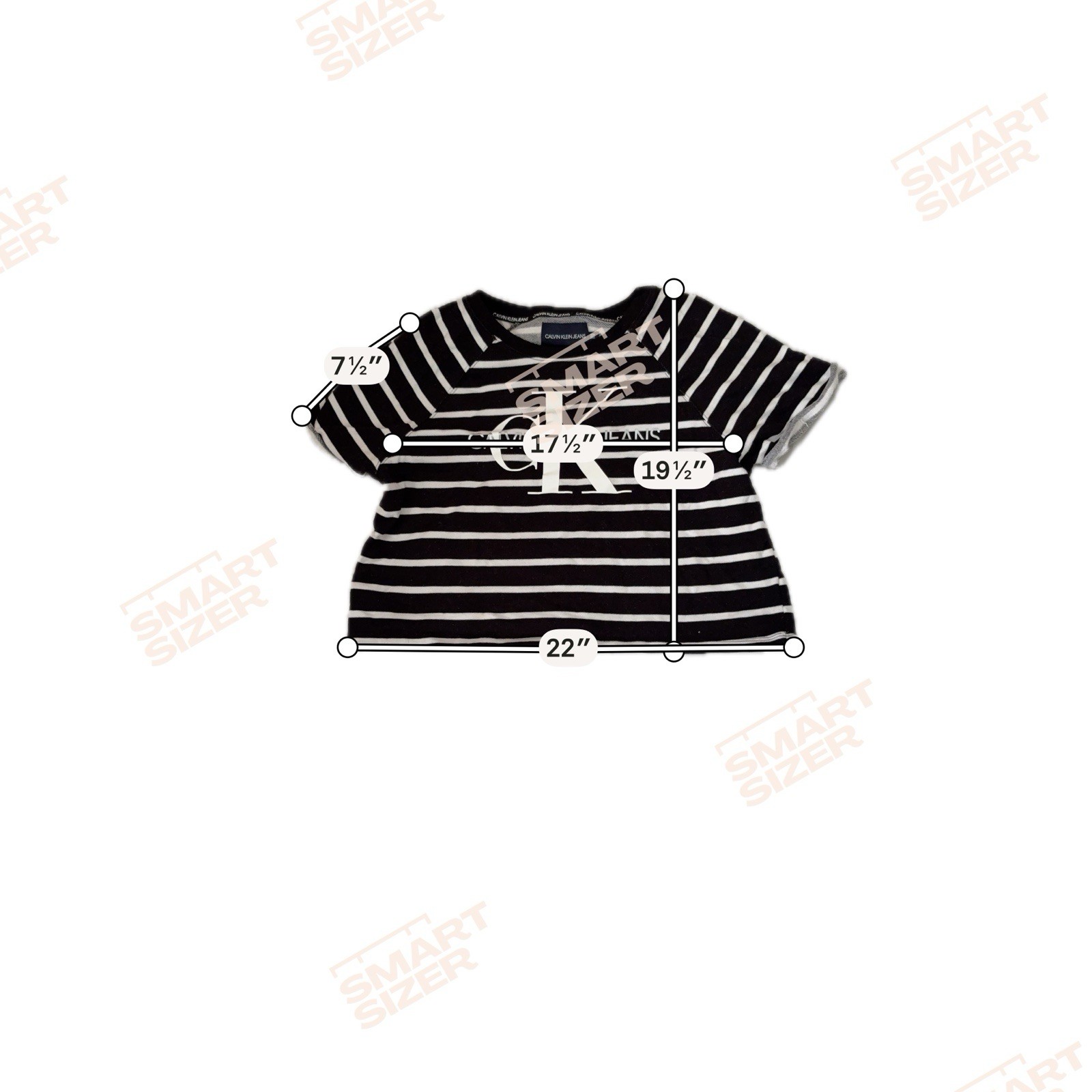 Calvin Klein Women’s Black and White Women’s Top Size Xl Pre-Owned