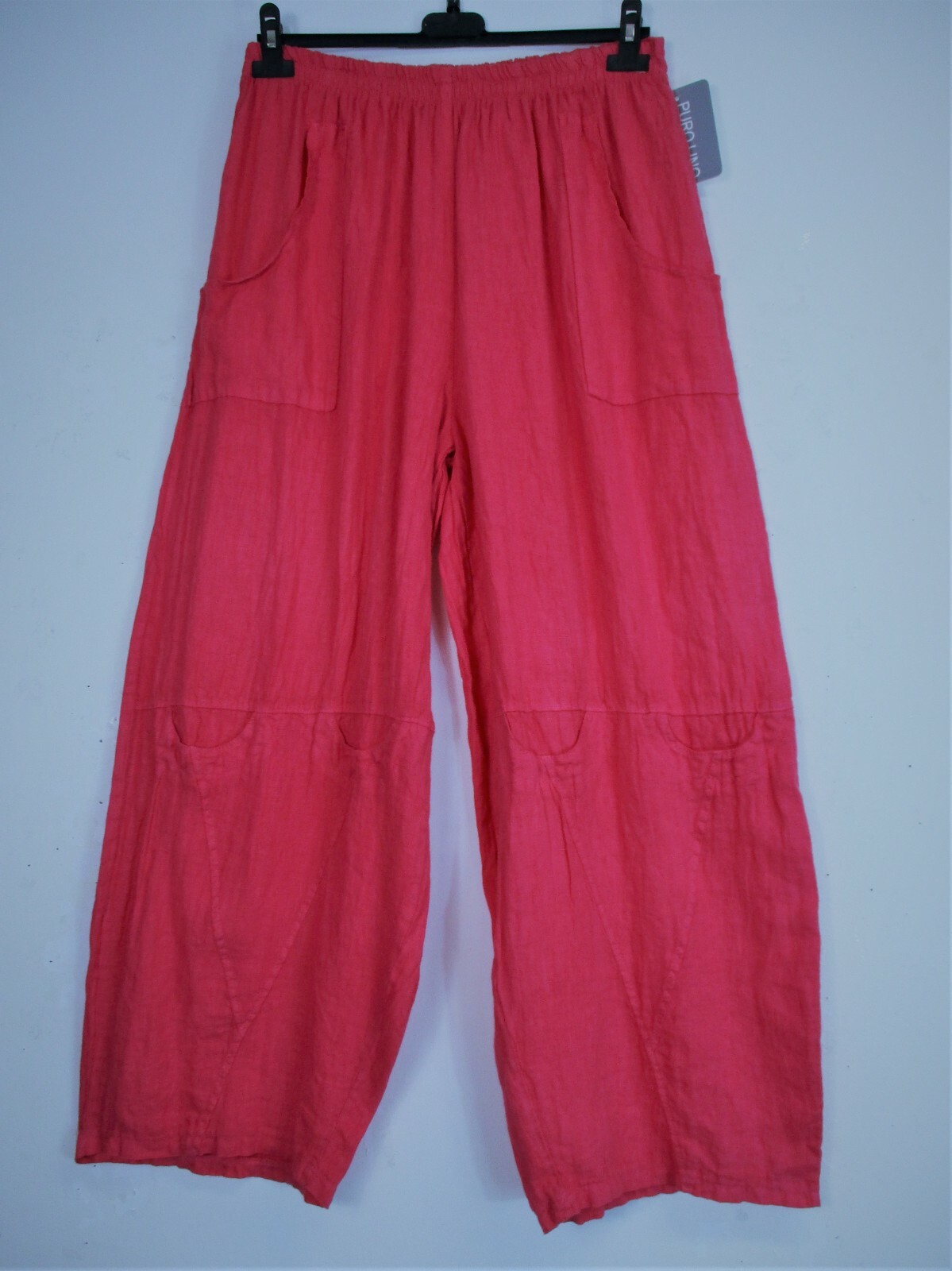 LAGENLOOK 100% LINEN ITALIAN TROUSERS 8 COLS 3 SIZES : Plus:1 Plus:2 Plus Plus:3