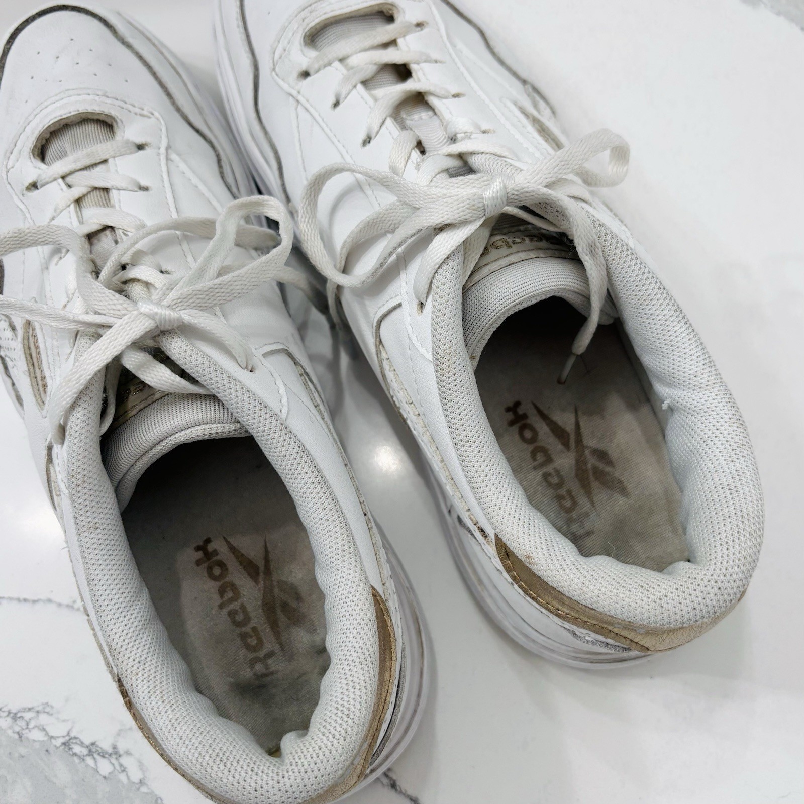 Reebok Women’s 10 Classic Club C 85 White Gold Fashion Sneakers