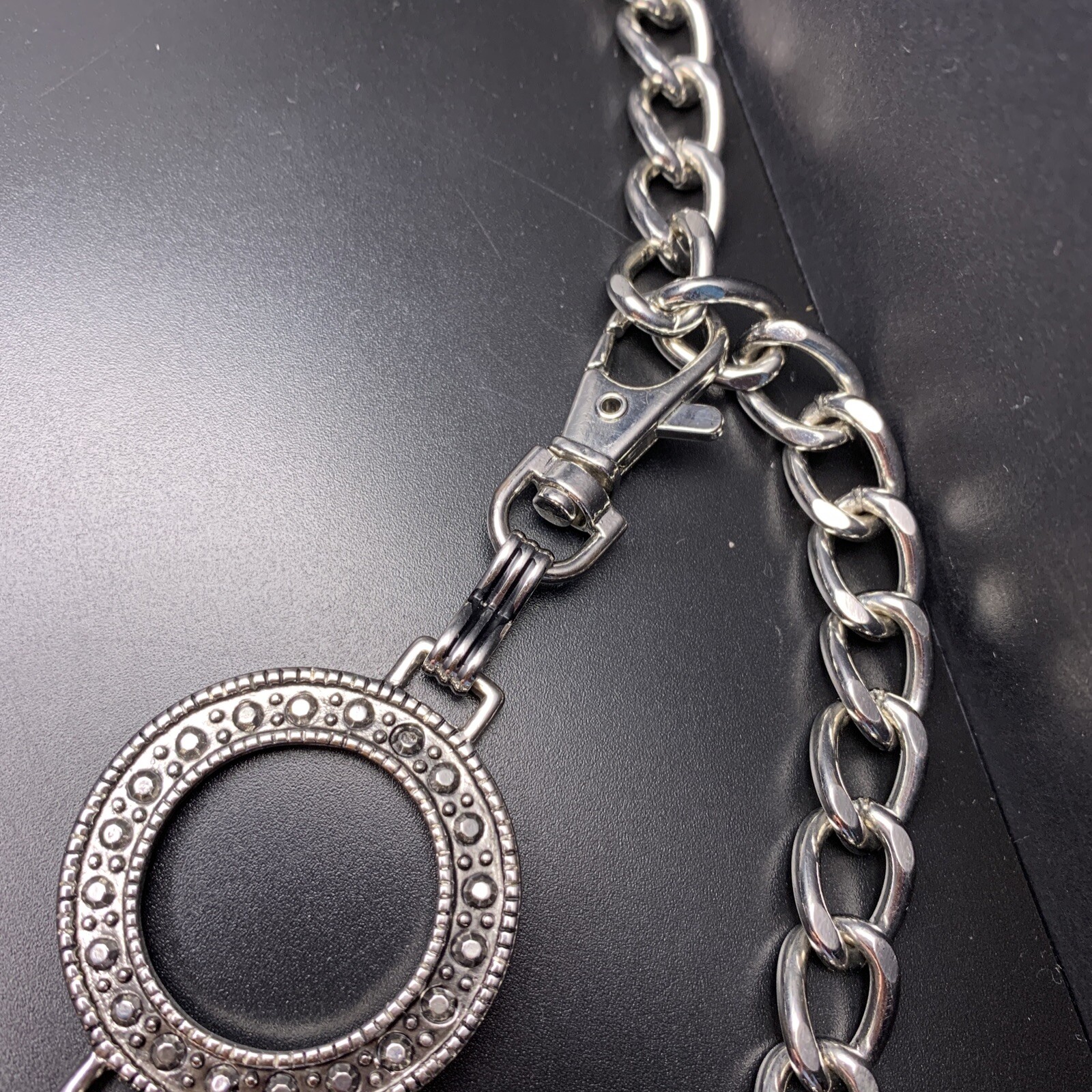 Silver Tone Belt Textured Adjustable 32 33 34 35 36 37 38 39 40 41 42 Inch
