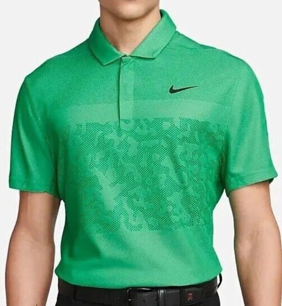 New Nike Dri-FIT ADV Tiger Woods Golf Polo Green Mens Sz Extra Large DR5327-324