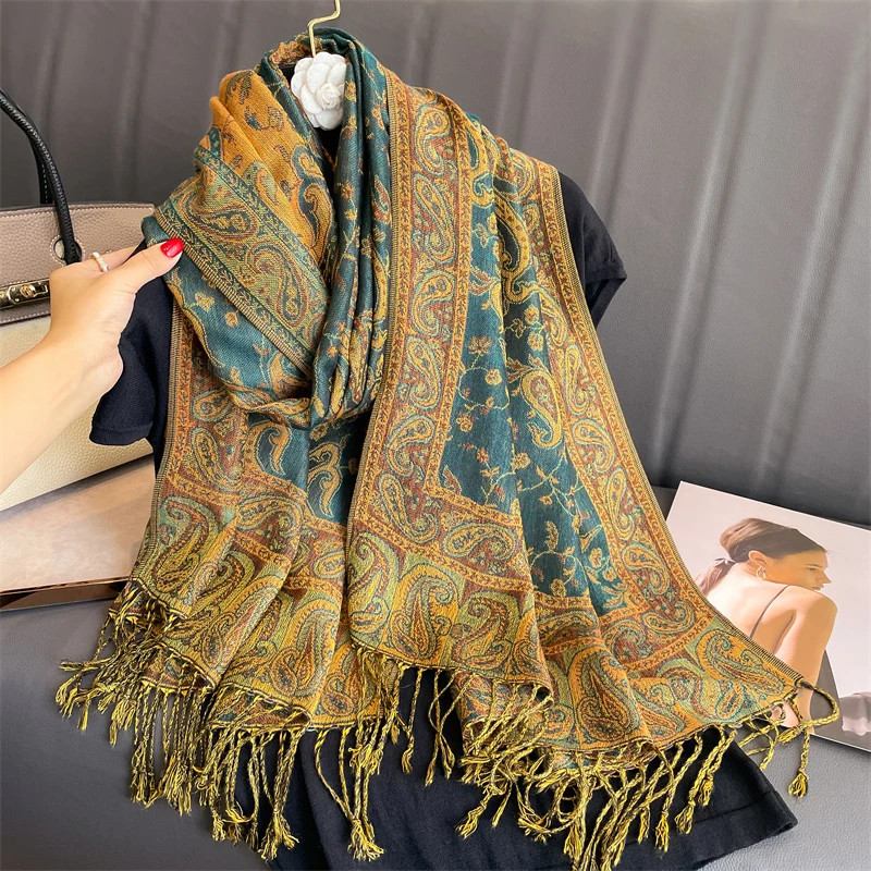 HQ Luxury Cashmere Pashmina Shawl 2025 Women’s Warm Winter Scarf Wrap Stoles