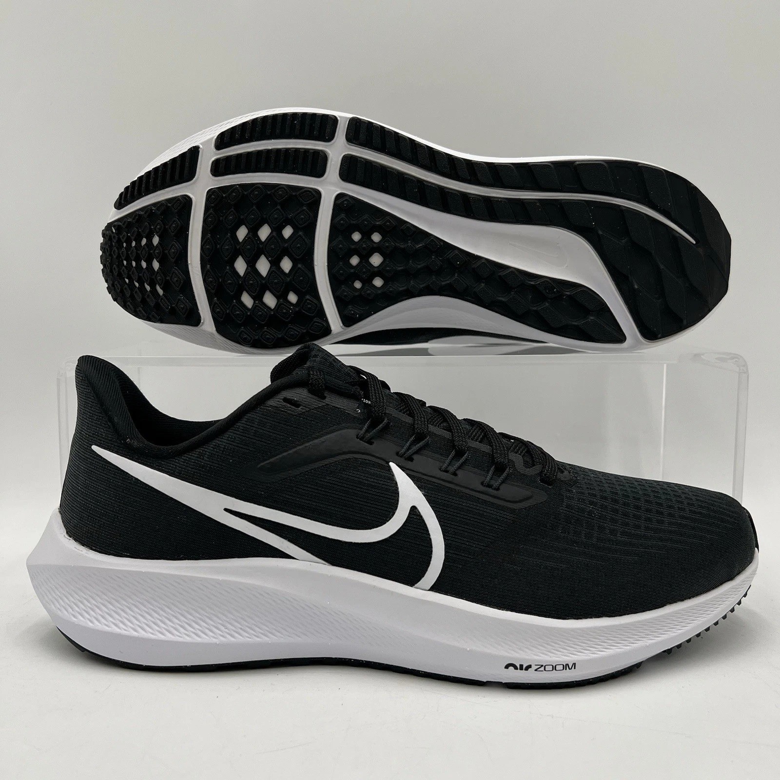 Mens Size 8.5 Nike Air Zoom Pegasus 39 Black White Grey Running Shoes DH4071 001
