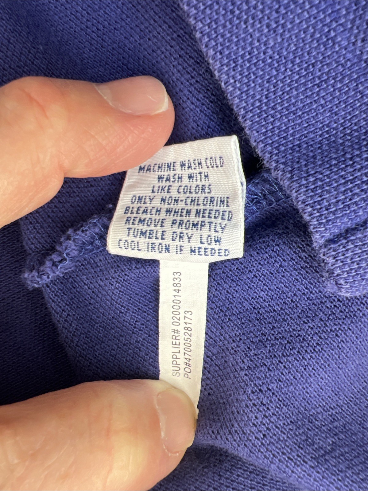Polo Ralph Lauren Open Placket Polo XL Royal Blue Classic Fit Cotton White Pony
