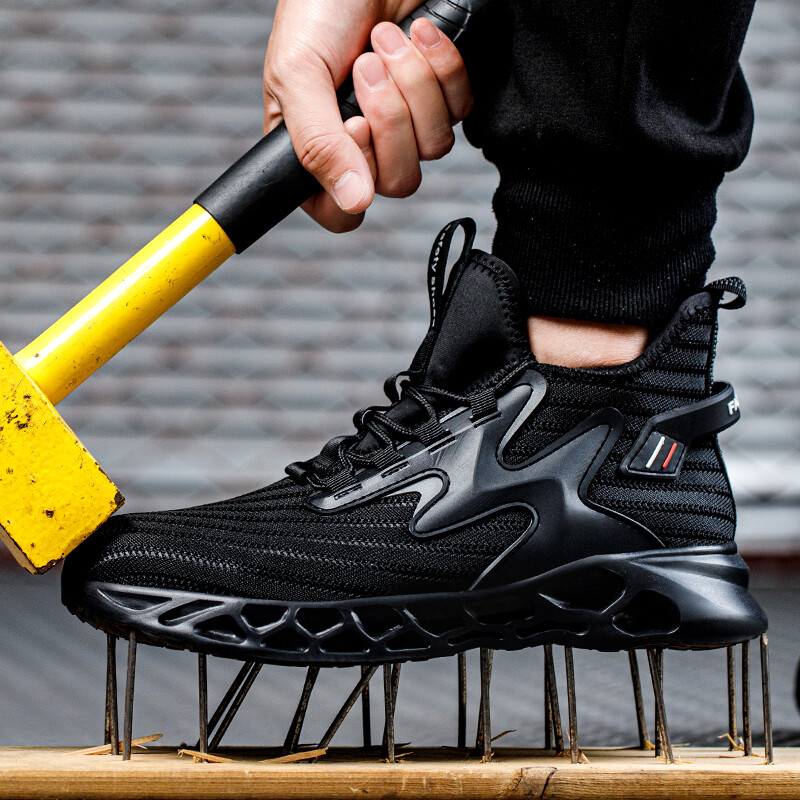 Men Steel Toe Sneakers Lightweight Anti-Puncture Indestructible Work Shoes size