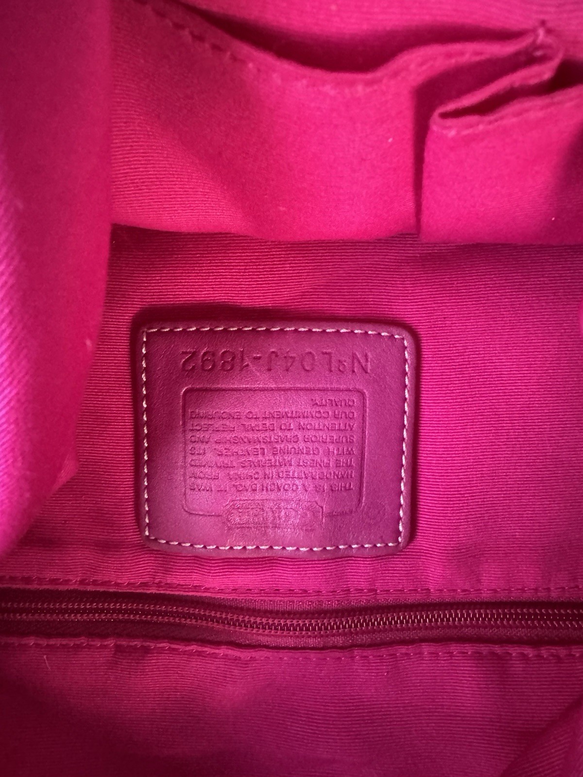 Y2K Coach Pink Ergo Hobo Crescent Nylon Leather Shoulder Bag Silver hardware