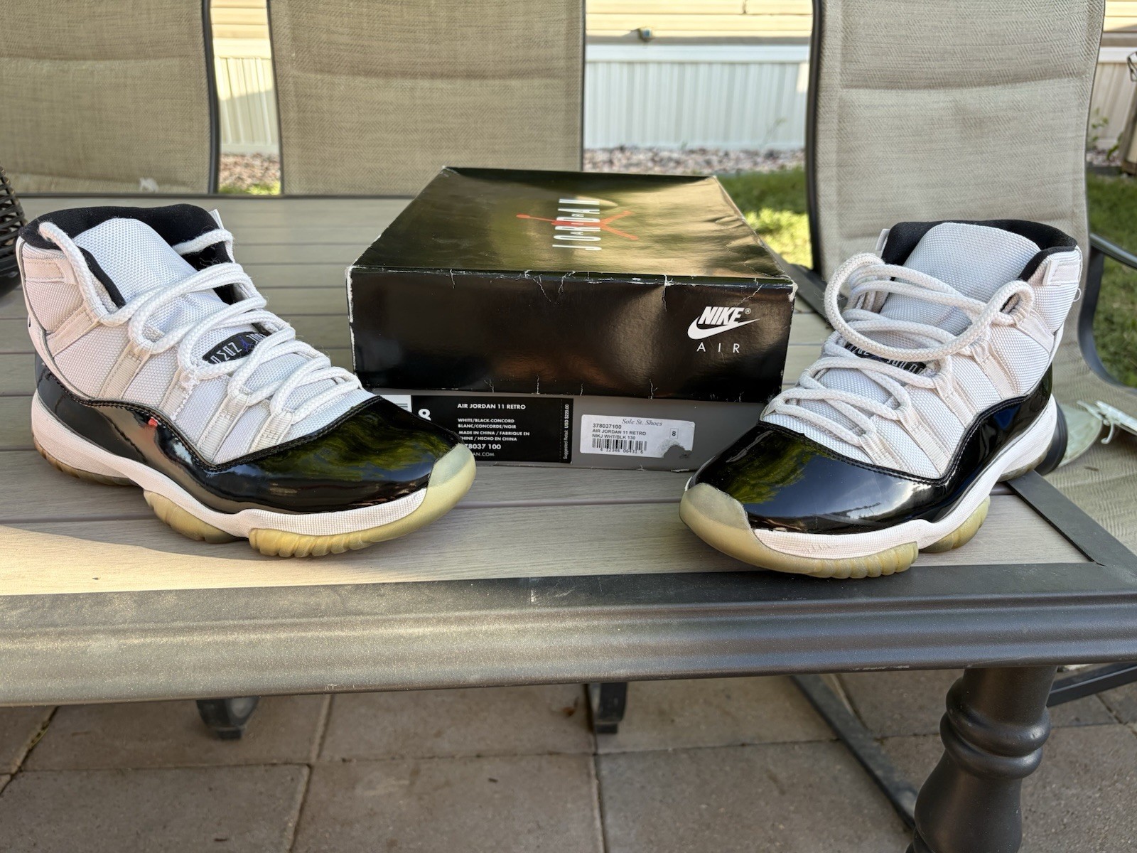 Jordan Air Jordan 11 Retro GS White/Black Sneaker 8 378037-100