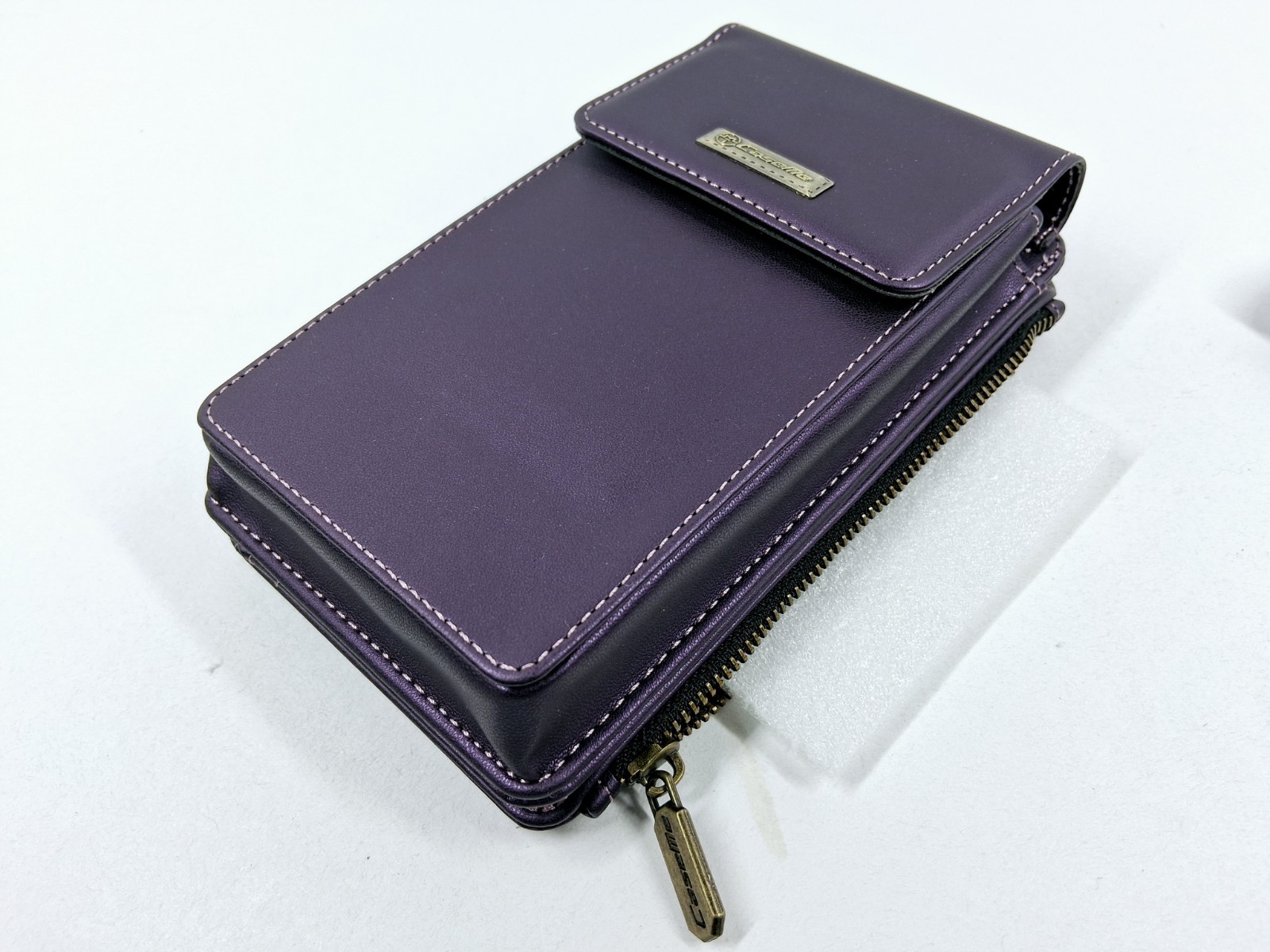 CaseMe Multi Functional Crossbody Phone Case Bag Card Holder Wallet Purse Purple