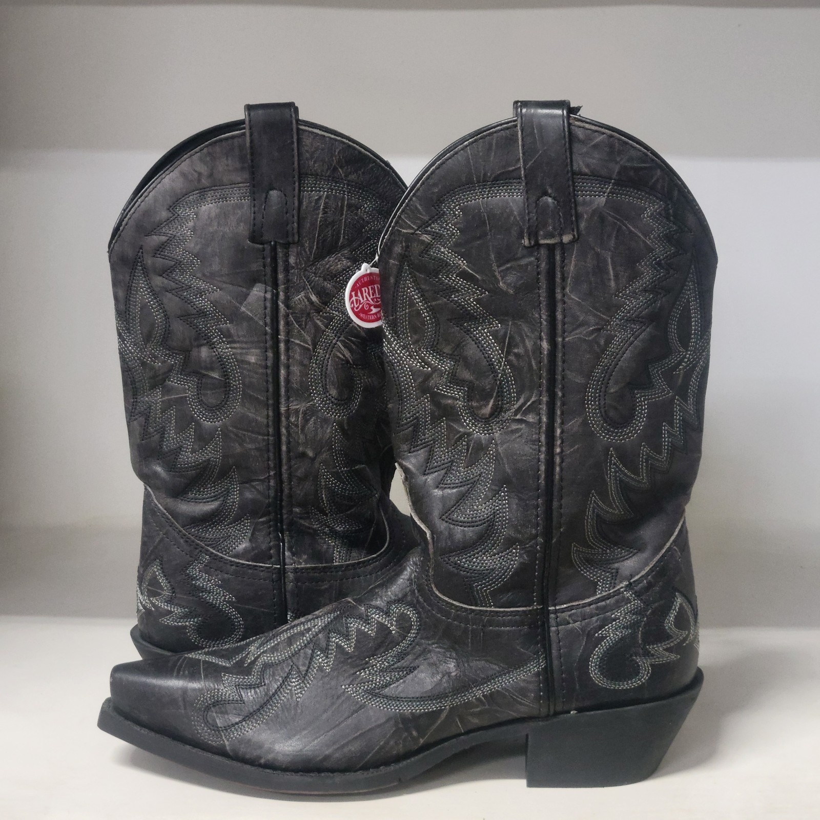 Laredo Mens Garrett Western Boot Black (LEFT 9.5EW / RIGHT 9.5D)