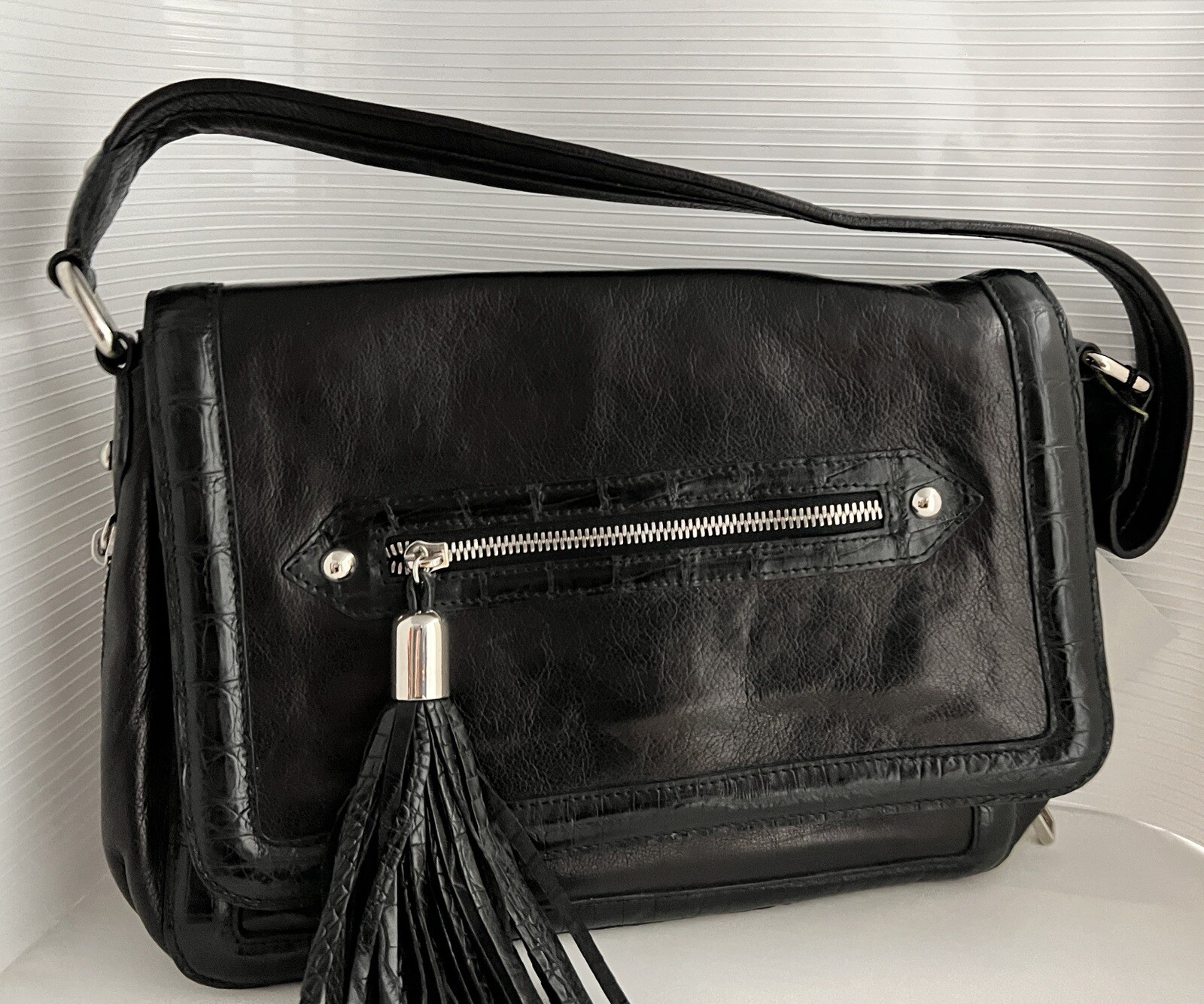 KROCOA New Genuine Alligator Crocodile Leather Hobo Handbag Shoulder Bag Purse