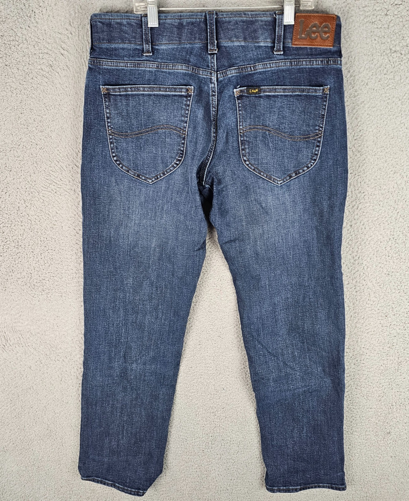 Lee Extreme Motion MVP Jeans Mens 34×30 Faded Straight Fit Tapered Leg Waistband