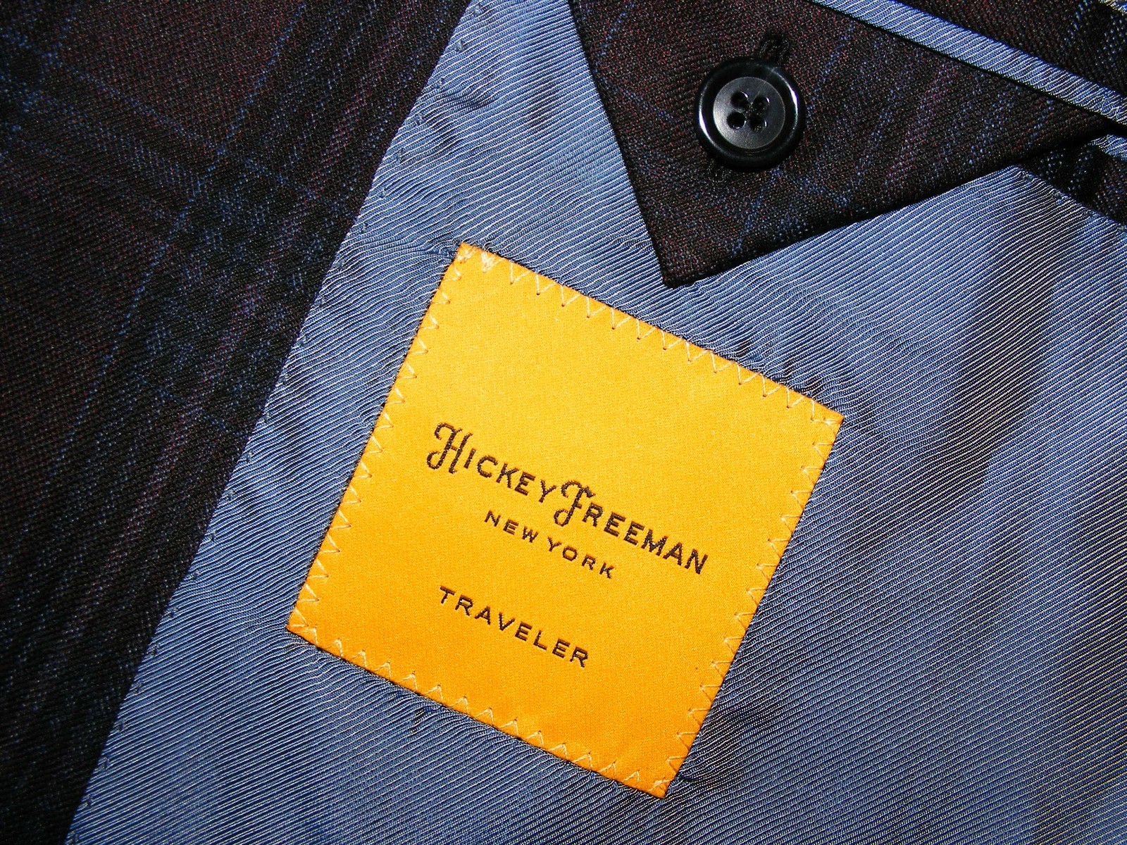 MENS SZ 44R TAILORED FIT HICKEY FREEMAN TRAVELER BEACON WOOL PLAID SPORTS COAT