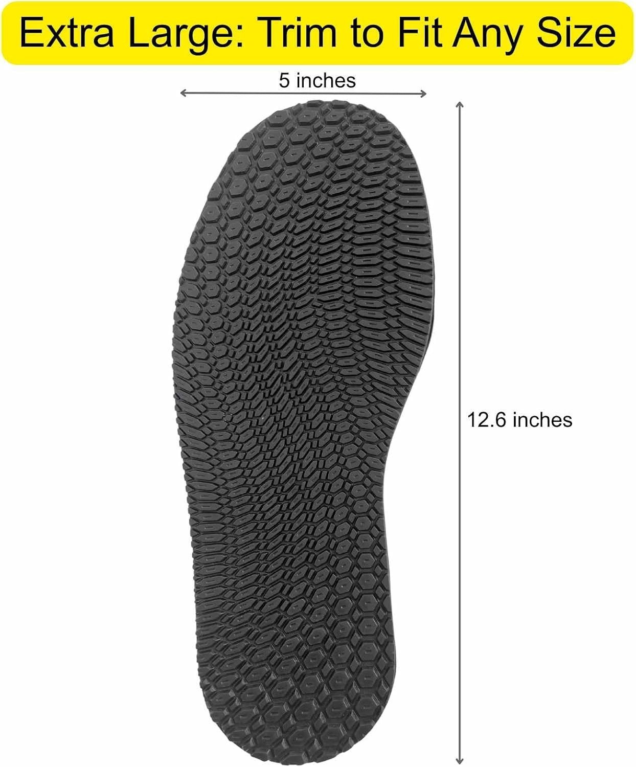 Shoe Sole Repair Rubber Anti-Slip Soles, Boot Sole Replacement 4mm Thick, Cut to