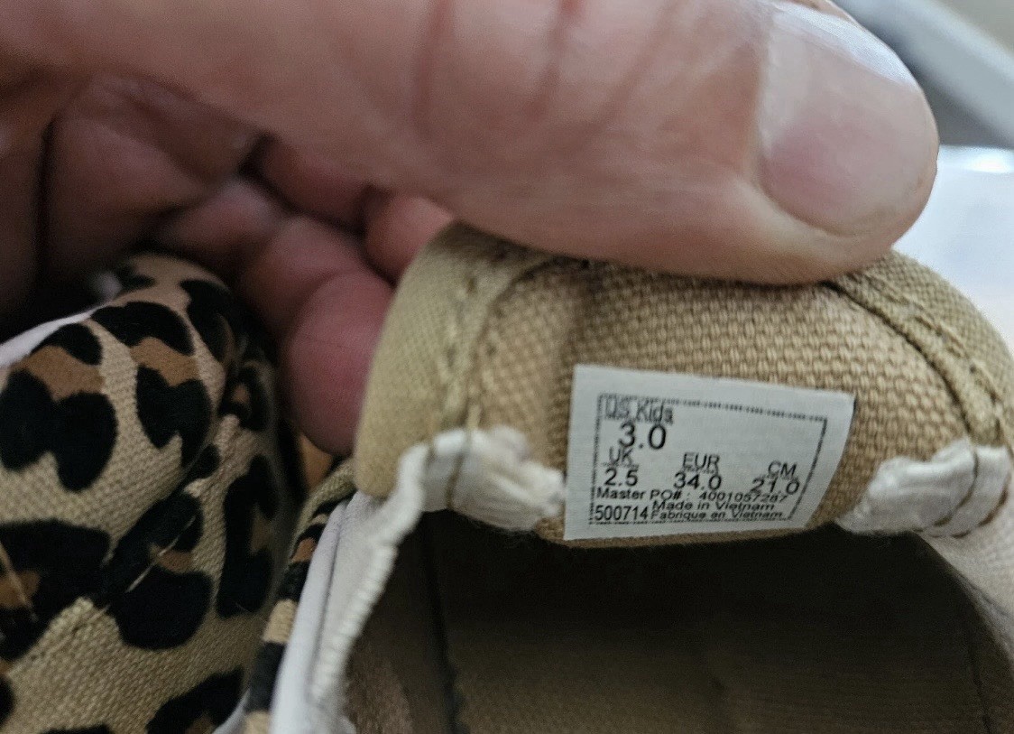 Vans Slip On Leopard Kids Size 3.0 Animal Print Skateboarding Flocked 500714