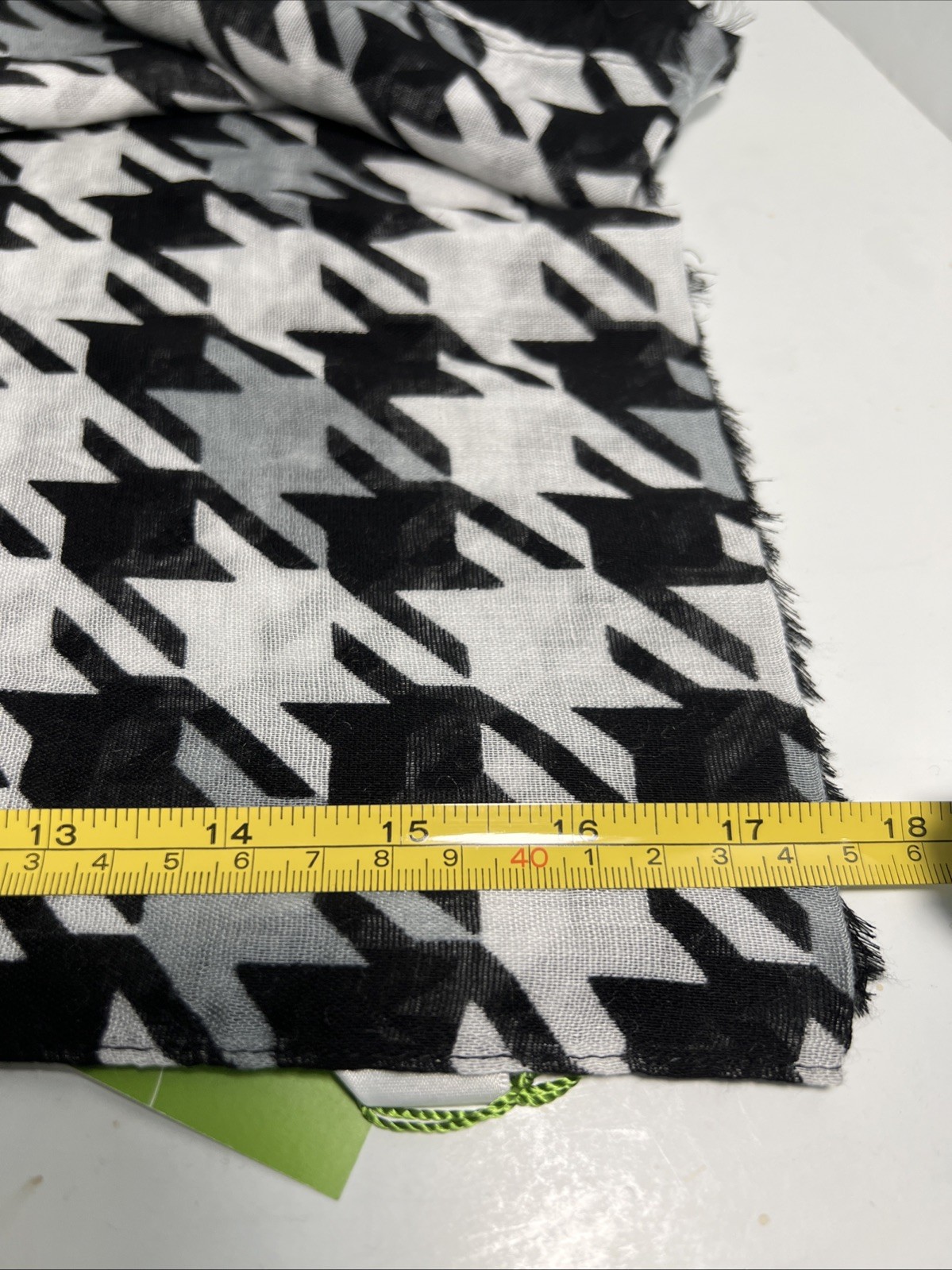 Vera Bradley Black And White Midnight 70”L x 26” W. Houndstooth Scarf