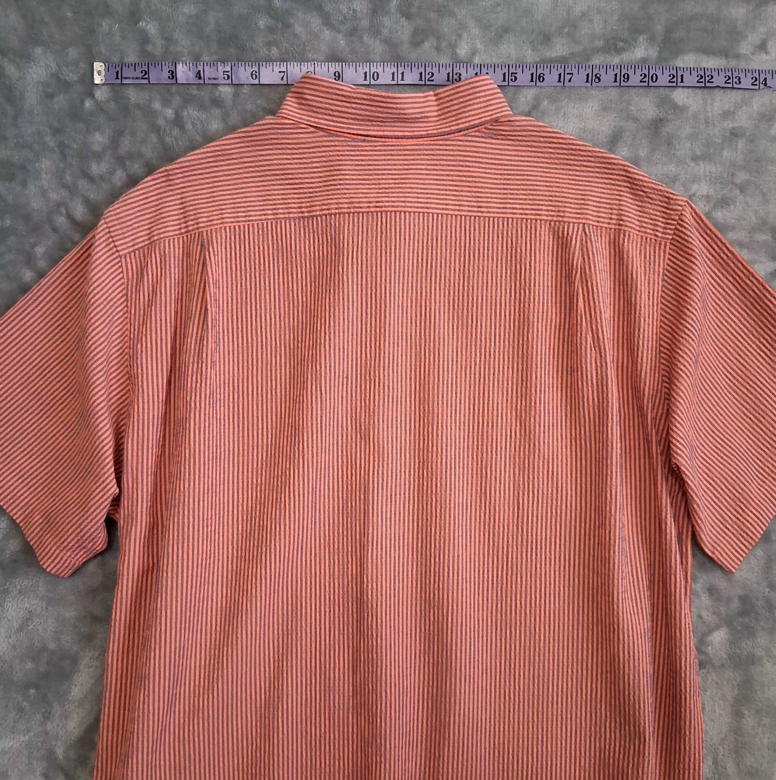 Cremieux Performance Sz XXL Seersucker Short Sleeve Button-Dn Collar/Frnt Shirt