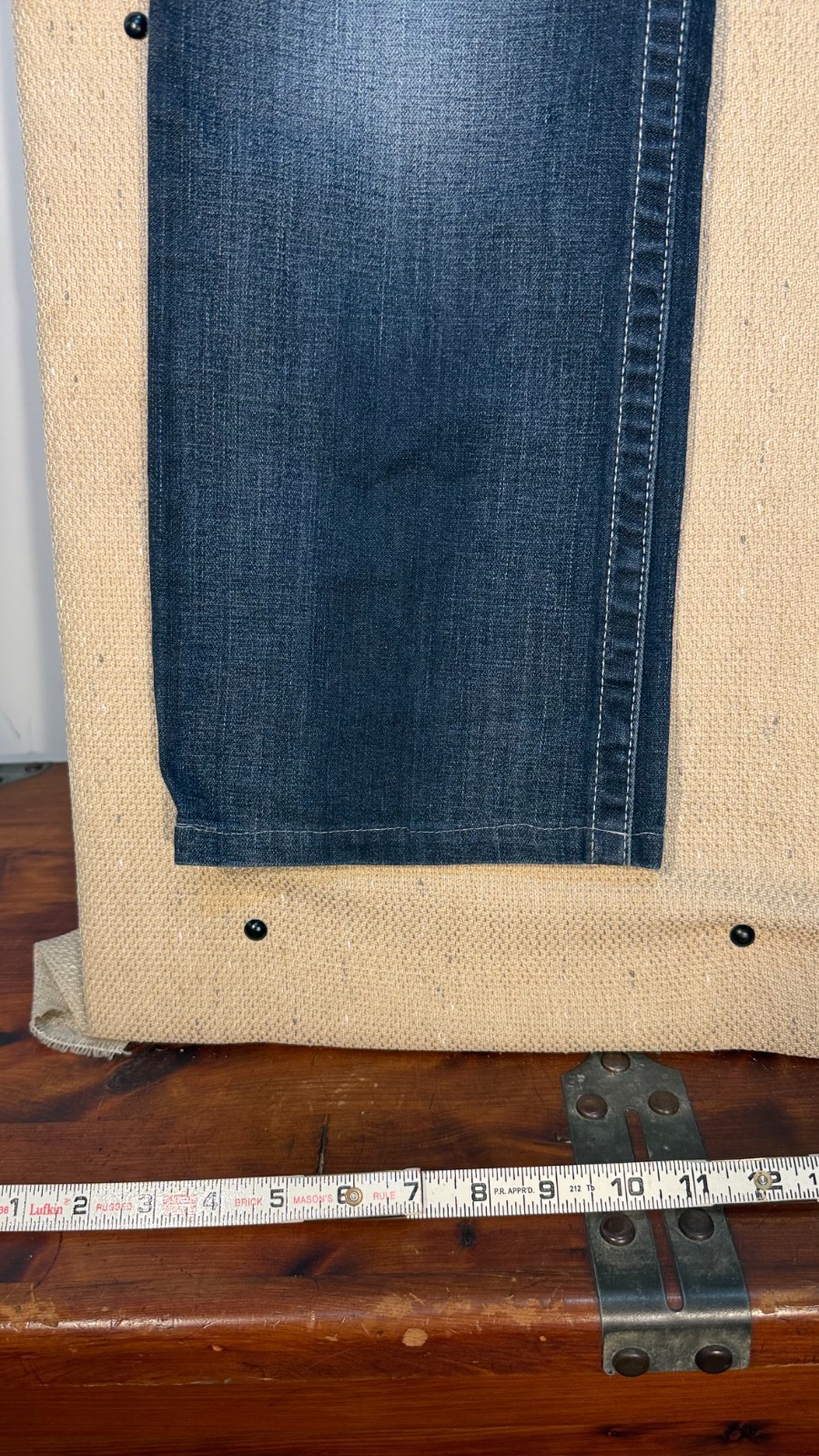 True Religion Straight Flap Red Stitch Dark Wash Jeans Mens 36×27