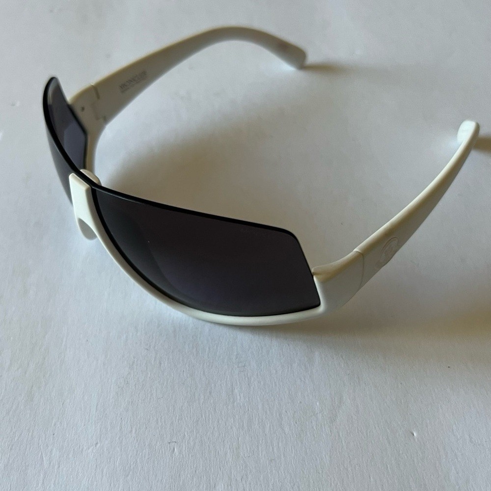 MONCLER Vyzer ML0269 21C UNISEX SEMI RIM SUNGLASSES WHITE PRE-OWNED EXCELLENT