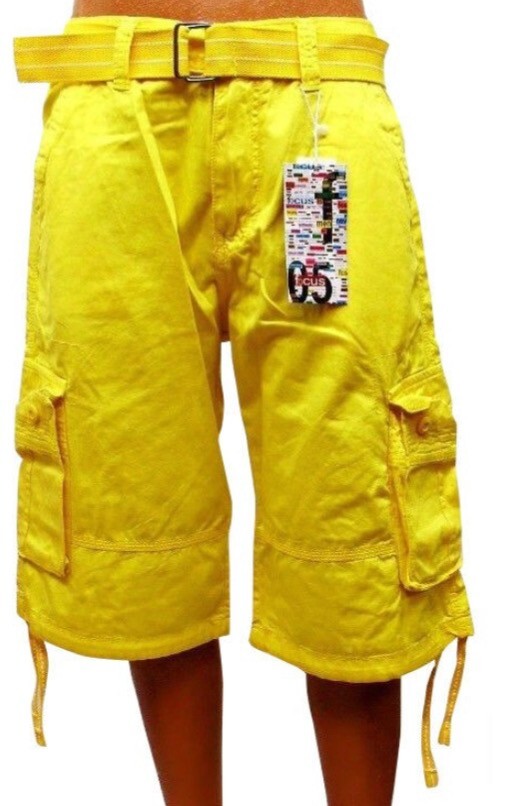 Men’s Cargo Shorts with Belt Focus 32 34 36 38 40 42 44 Casual Short