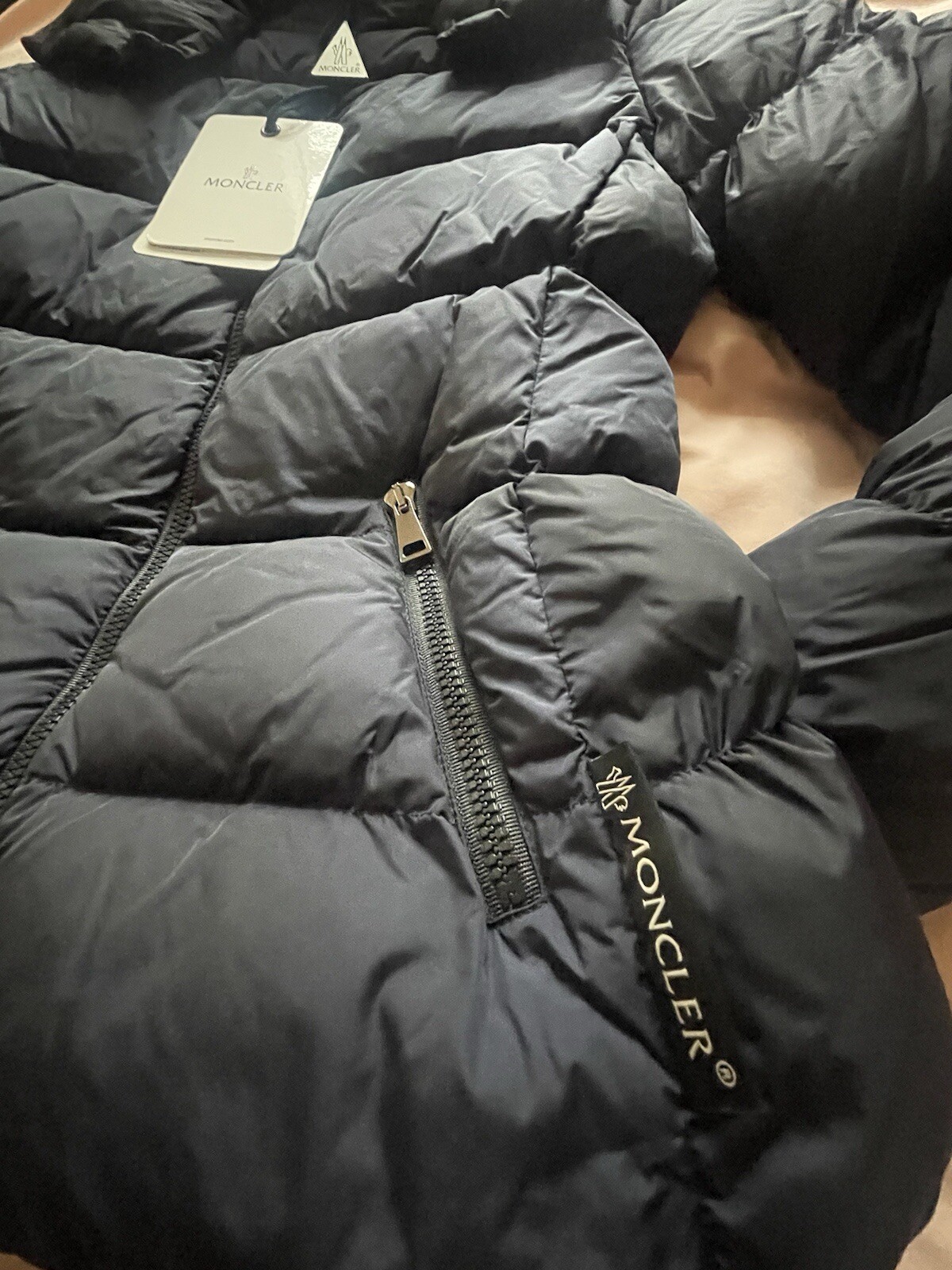 MONCLER Puffer Jacket Navy Size.1 -S DON GIUBBOTTO E20934696000 C0059. Authentic