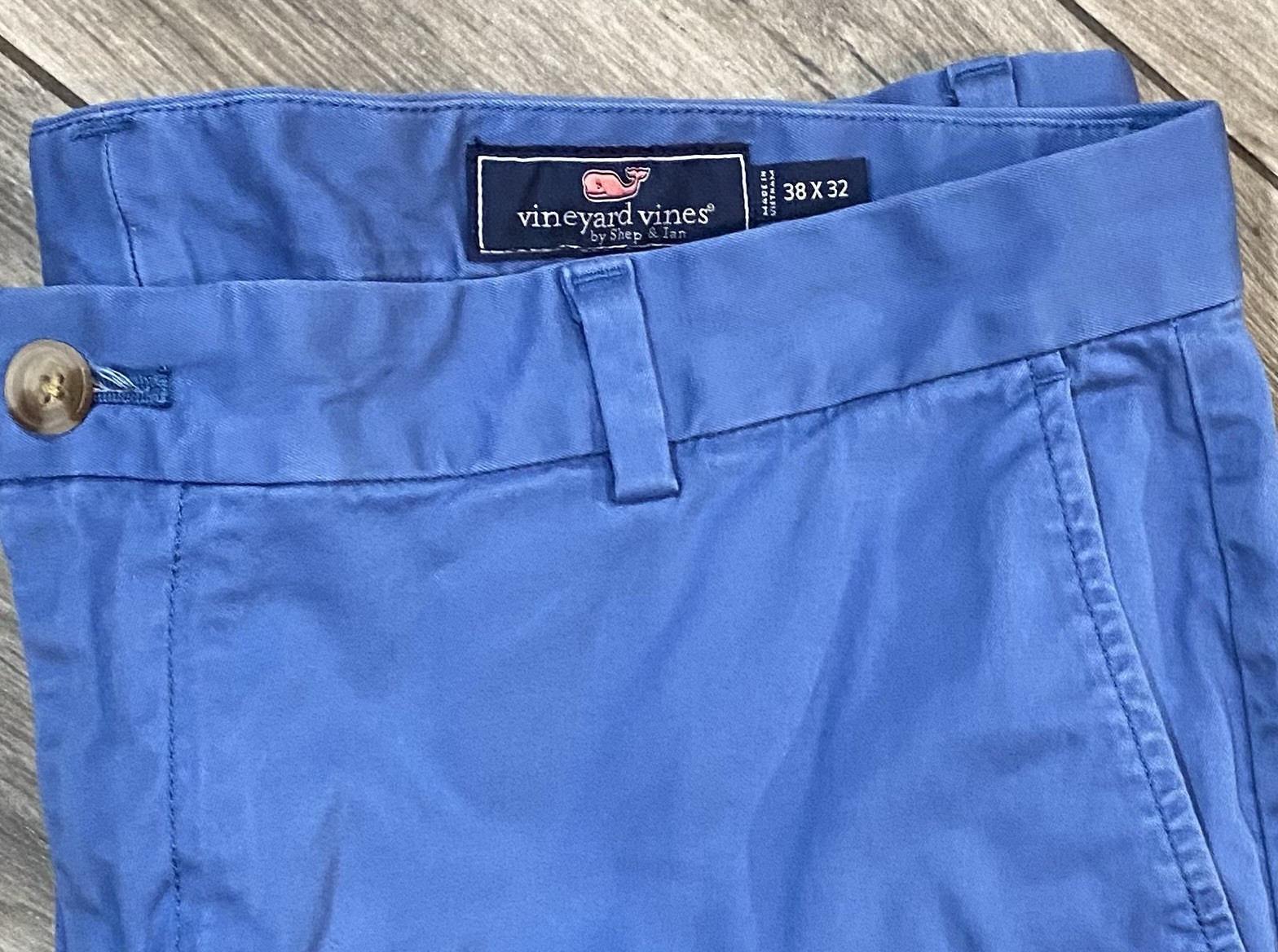 Vineyard Vines Men’s Blue Chino Pants Classic Fit Straight Leg 38W Pockets.