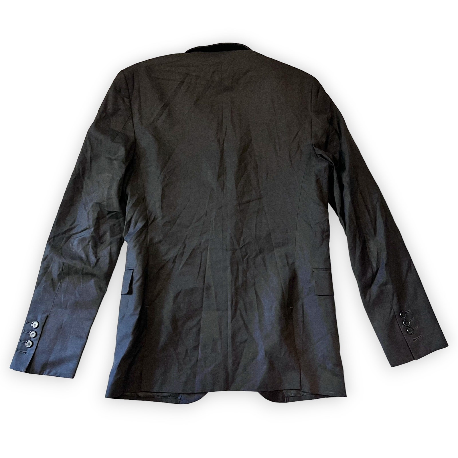 Vintage, Givenchy Paris, Black Virgin Wool Jacket, Size: 46