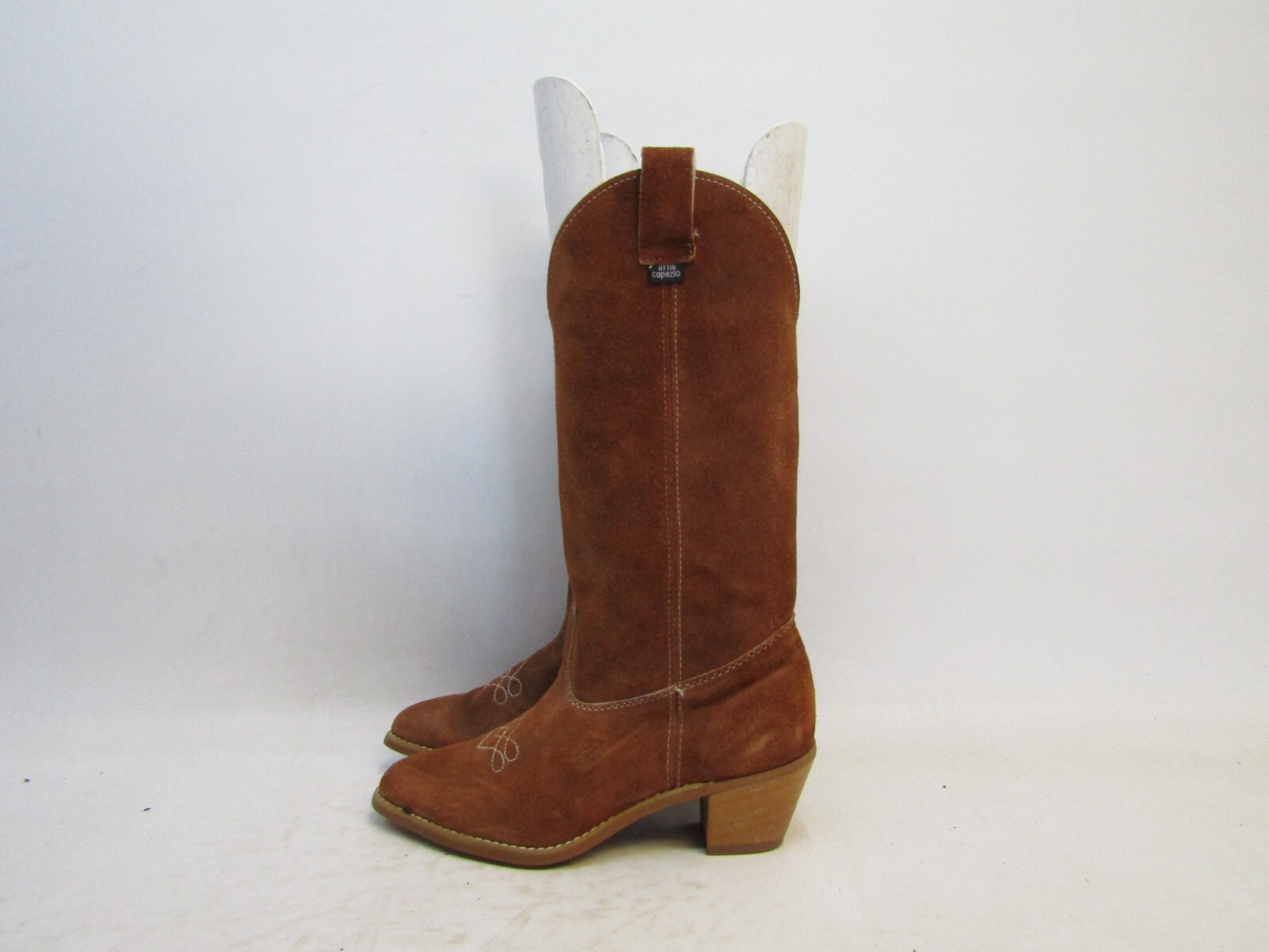 Little Capezio Youth Size 5.5 D Brown Suede Cowboy Western 12″ Shaft Boots