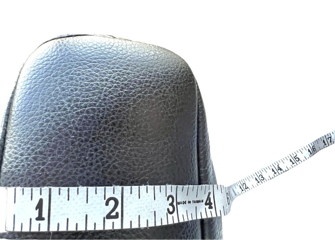 The Sak Handbag Logo Stitched Black Leather Zippered Pocket 10” Drop Handle