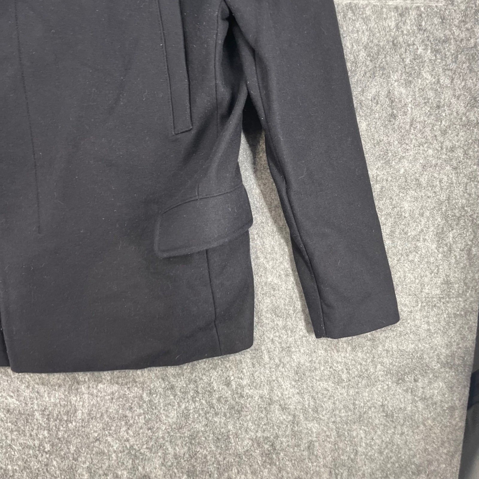 AllSaints Jacket Mens 38 Peacoat Black Wool Blend Italian
