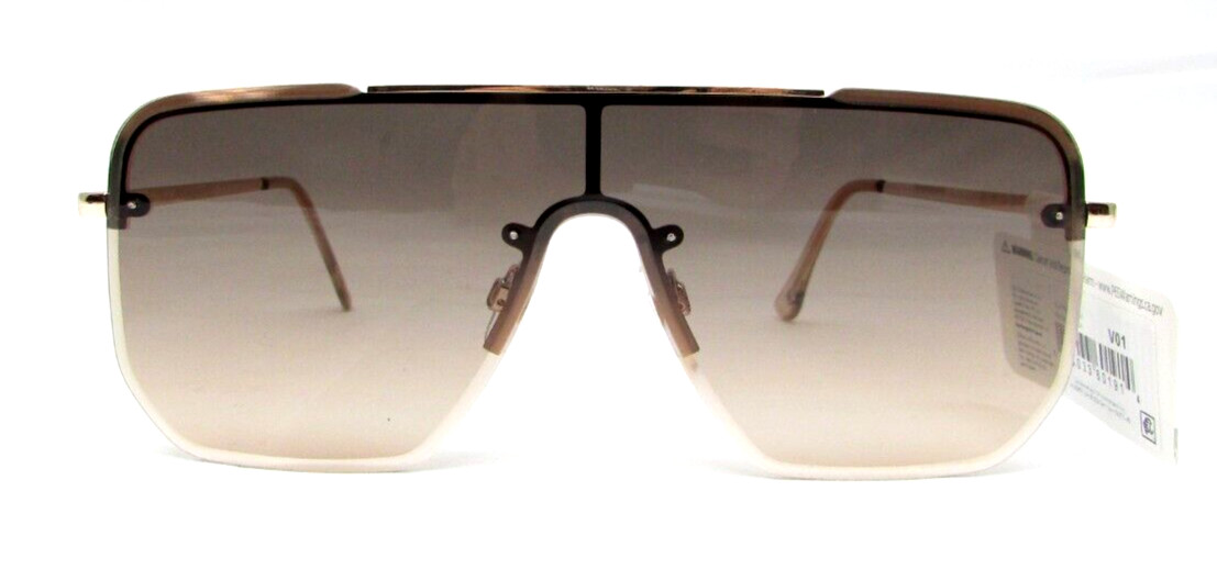 Sofia Vergara x Foster Grant Gold Sunglasses FSV 23 161 XL GL 100% UV Protection