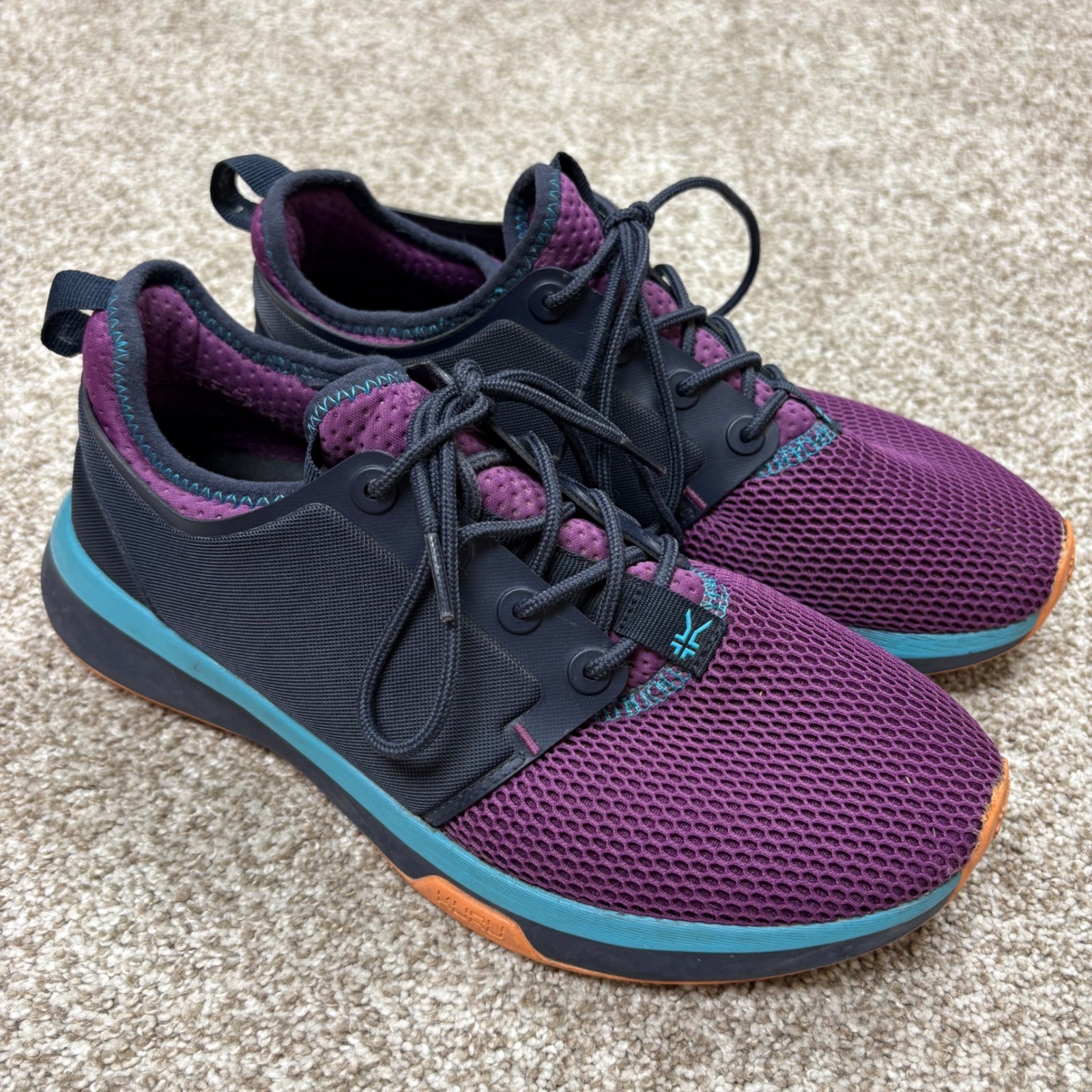 KURU Atom Womens 8.5 Electric Grape Midnight Blue Orthotic Running Shoes Sneaker