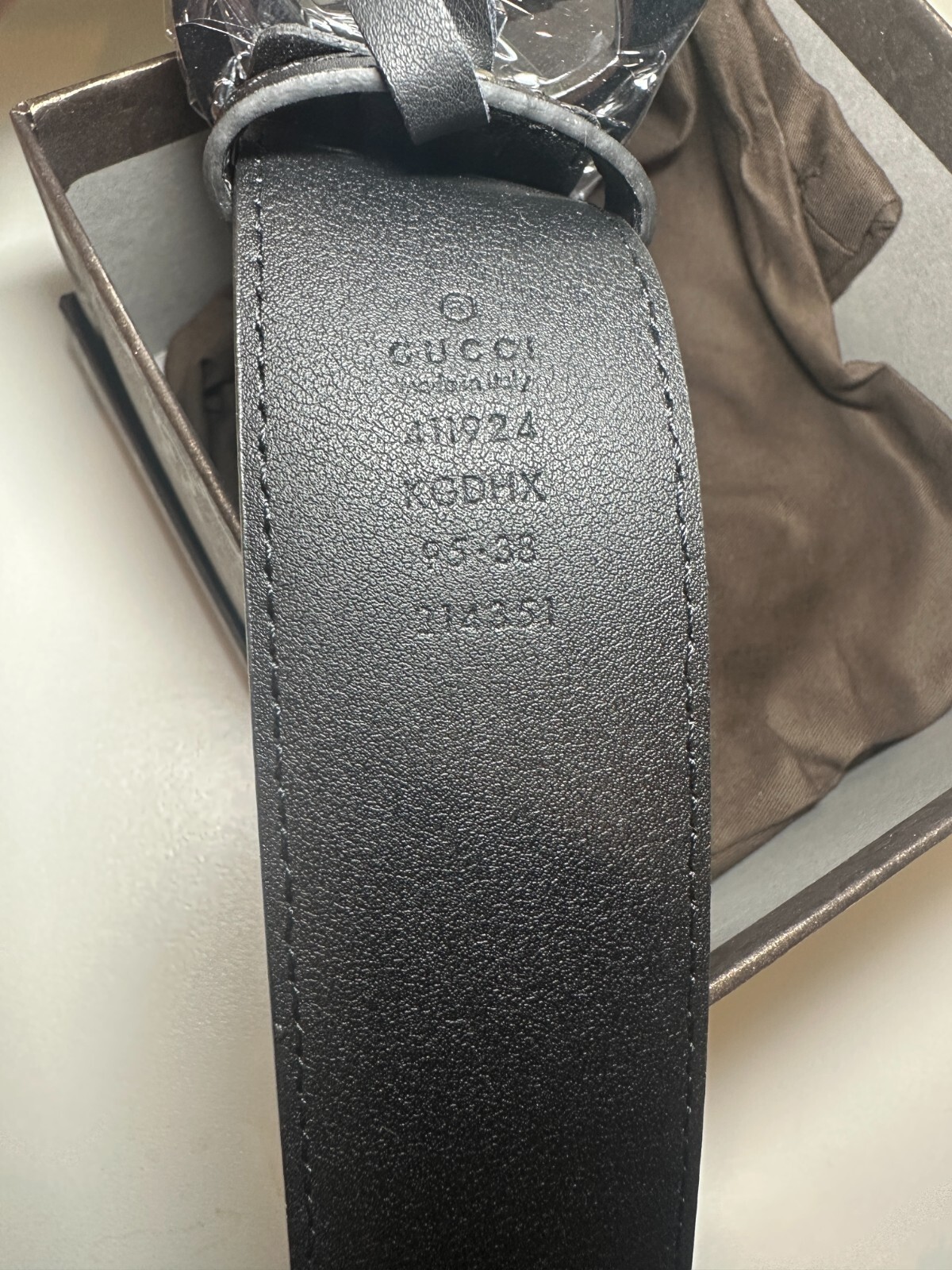 GG Mono Black/GreyGUCCl Canvas Belt Silver Buckle