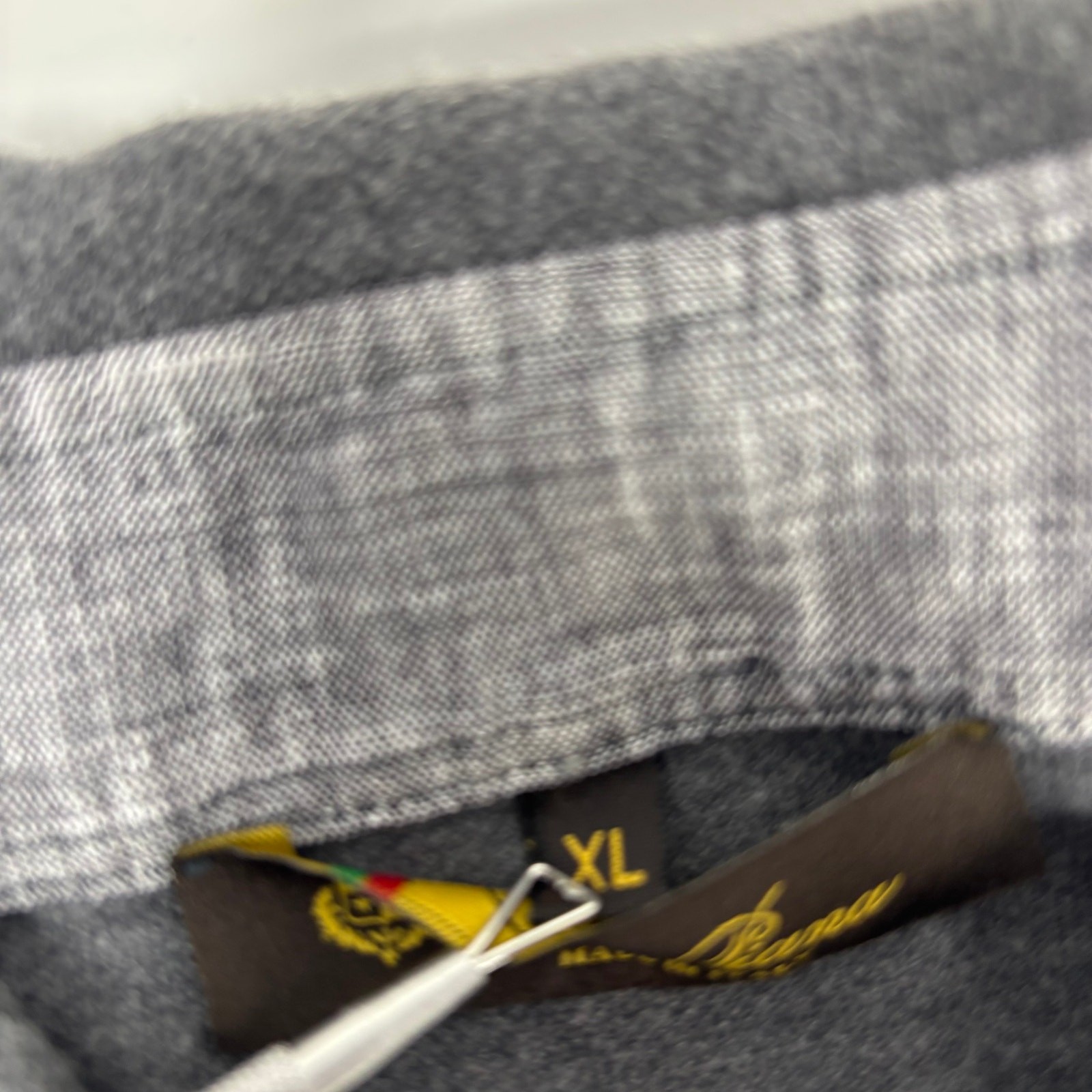 Loro Piana Mens XL Solid Gray Made in Italy Short Sleeve Polo Shirt