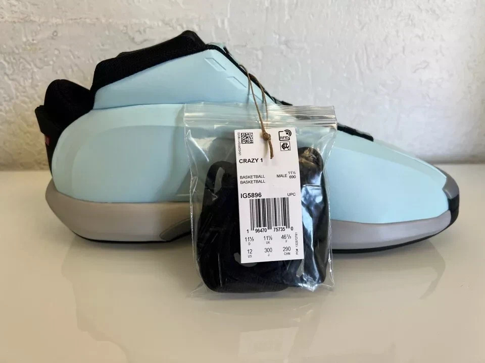 Adidas Crazy 1 Kobe Ice Blue IG5896 Mens Sneakers – Select Size – Basketball