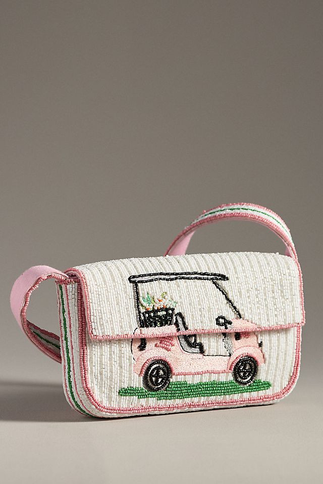 Anthropologie The Fiona Beaded Bag Icon Edition Golf Cart NEW