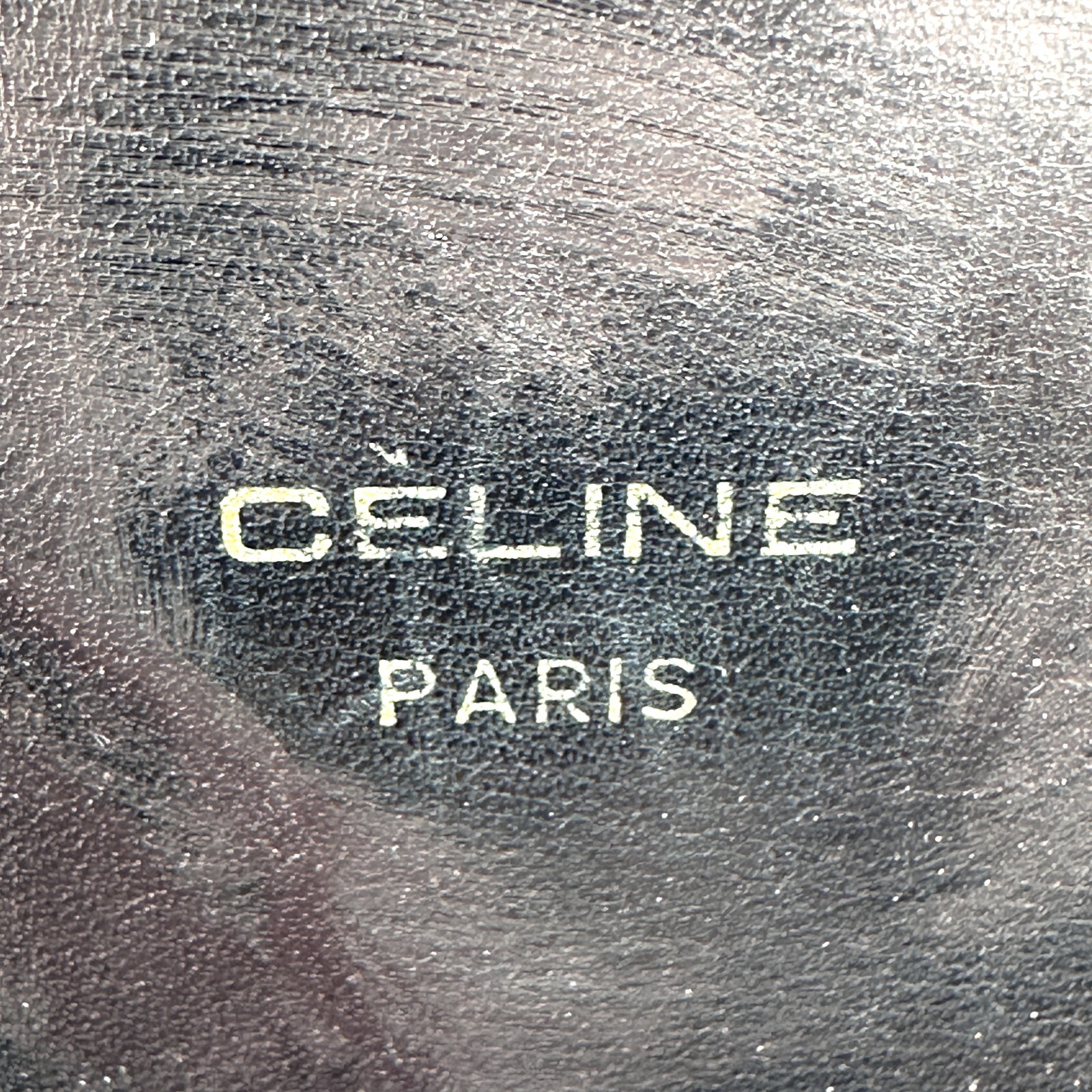 Vintage Celine Horse Carriage Macadam Shoulder Bag Navy Used Authentic [Rank B]