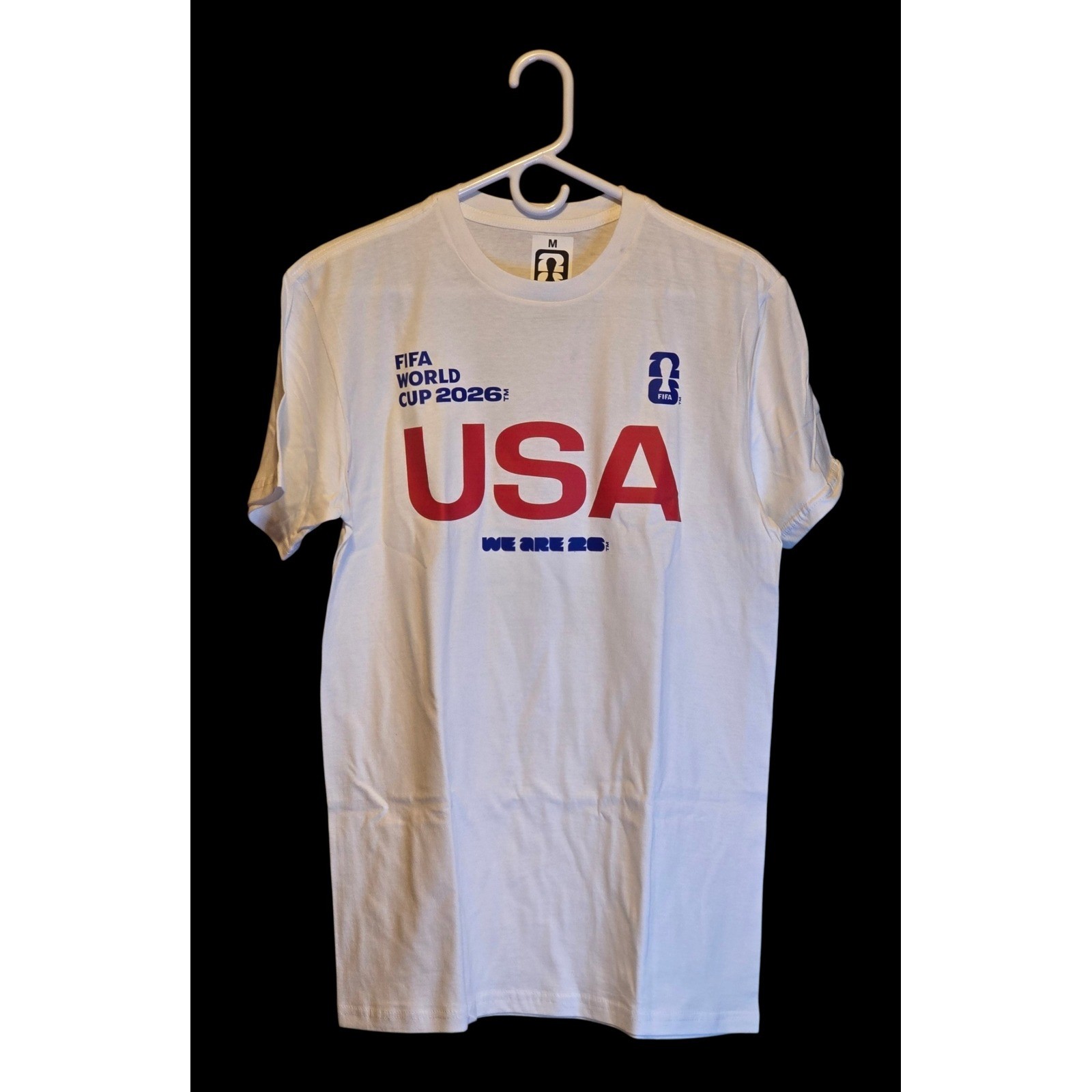 FIFA World Cup 2026 USA Official T-Shirt Mens M & L White Outerstuff Soccer