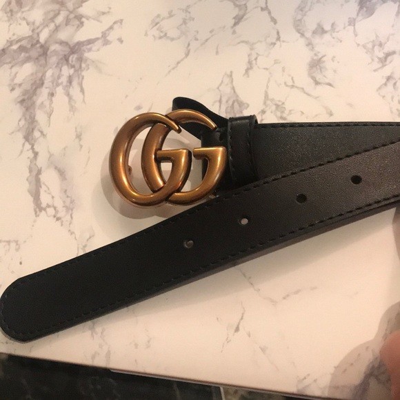 Authentic Gucci GG Buckle Belt Size 80cm Fits 25-28 Waist