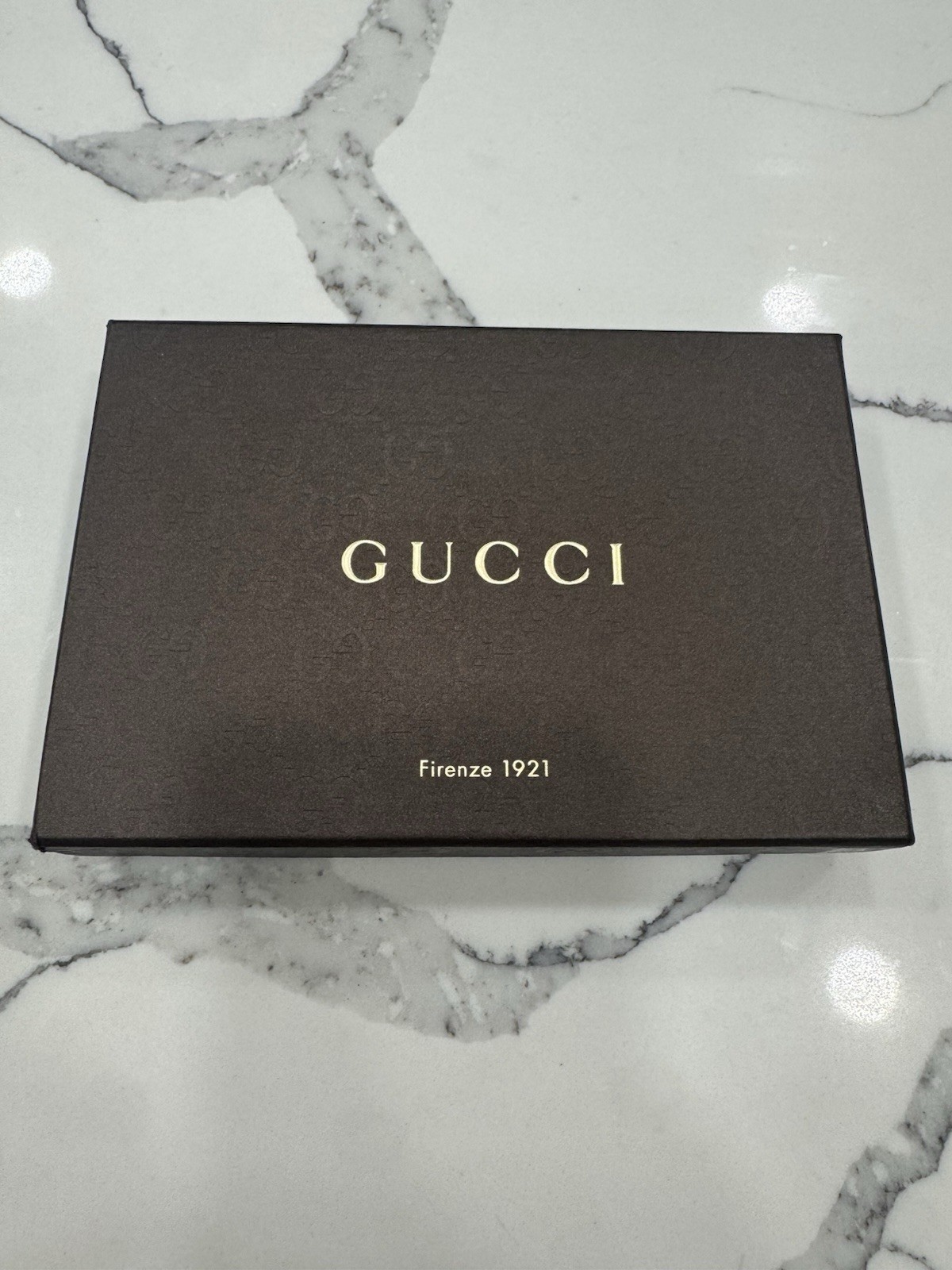 Gucci Men’s Black Micro GG Logo Pattern Bifold Folding Wallet, Logo Accents