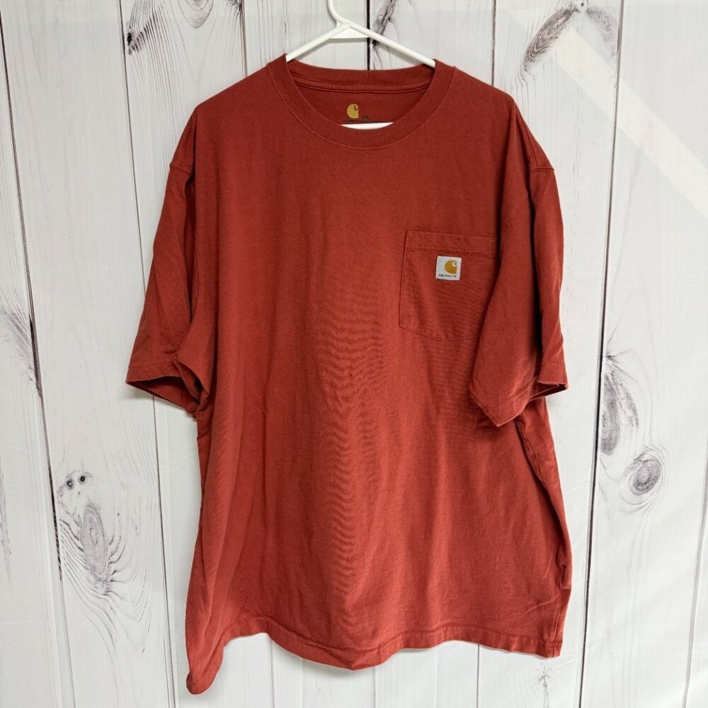 Carhartt Men’s Original Fit Pocket T-Shirt 2XL Burnt Orange EUC