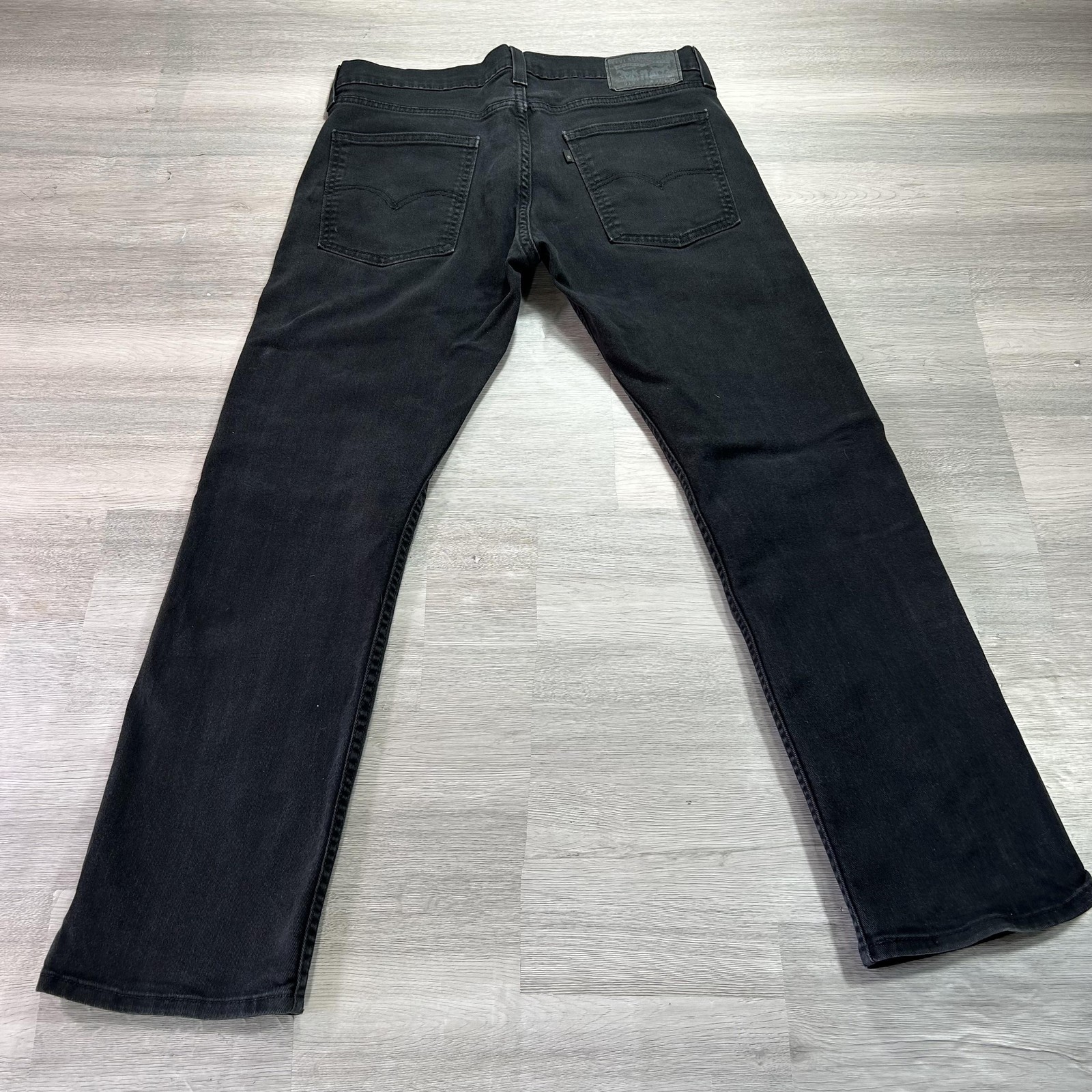 Levis 513 Jeans Mens 32×30 Black Slim Straight Stretch Denim Dark Wash Pants