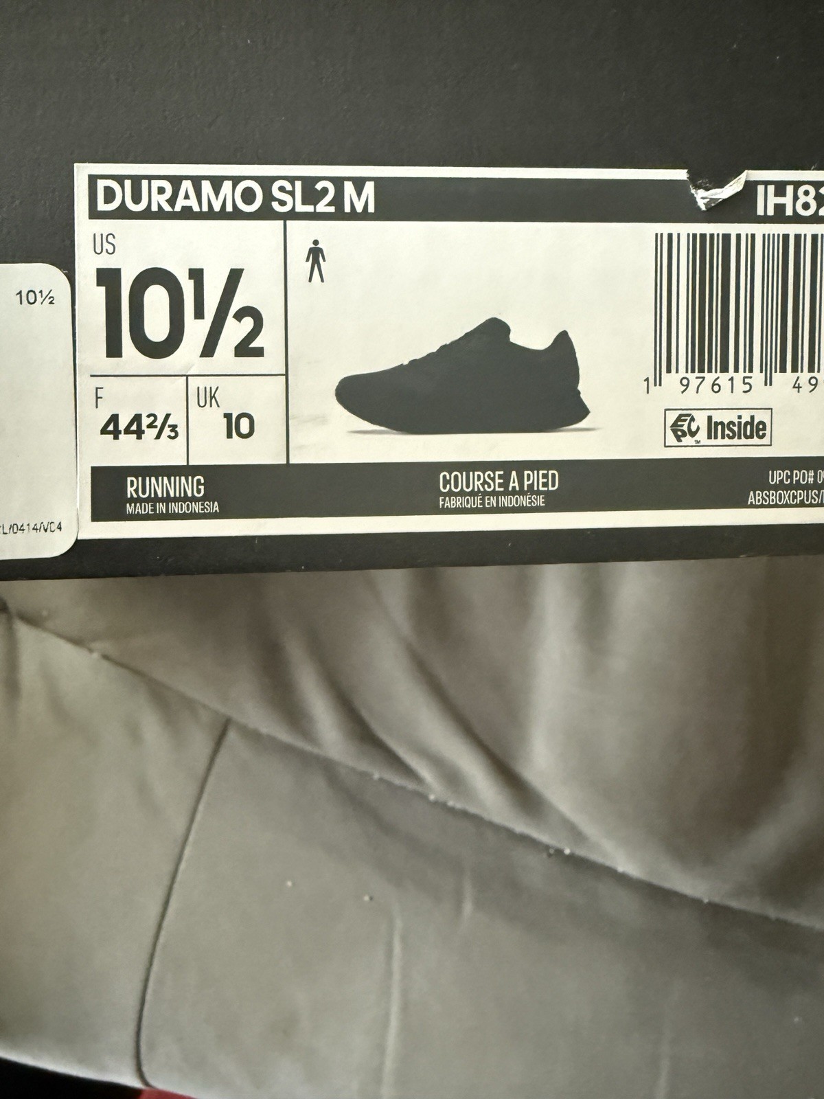 adidas Men’s Duramo SL2 2.0 Triple Black Low Top Lace Up Sneaker IH8217