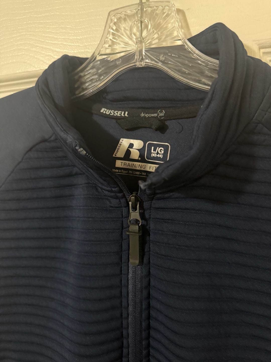 Russell Dri-Power 360 Training Fit Quarter Zip Pullover Navy Size L/G