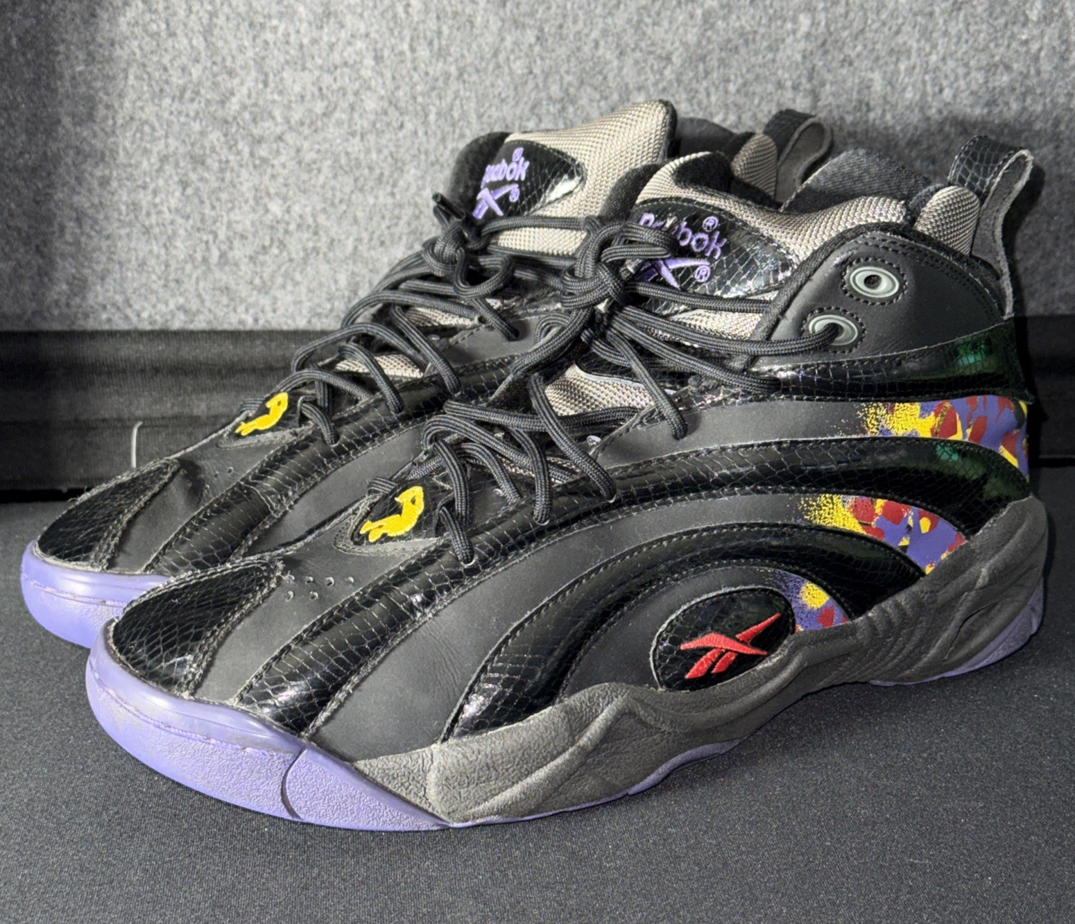 Reebok Shaqnosis OG Escape From LA Shaq Black Purple Size 11 Sneakers V61028
