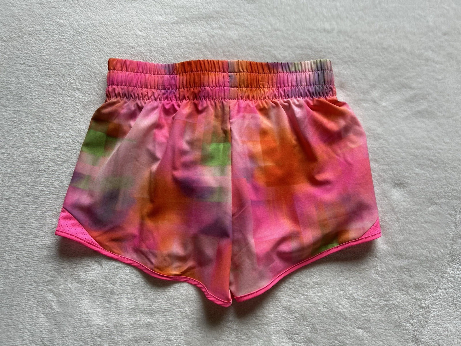 Athletic Works Girls Pink Moisture Wicking Running Shorts with Liner Sz S (6-6X)