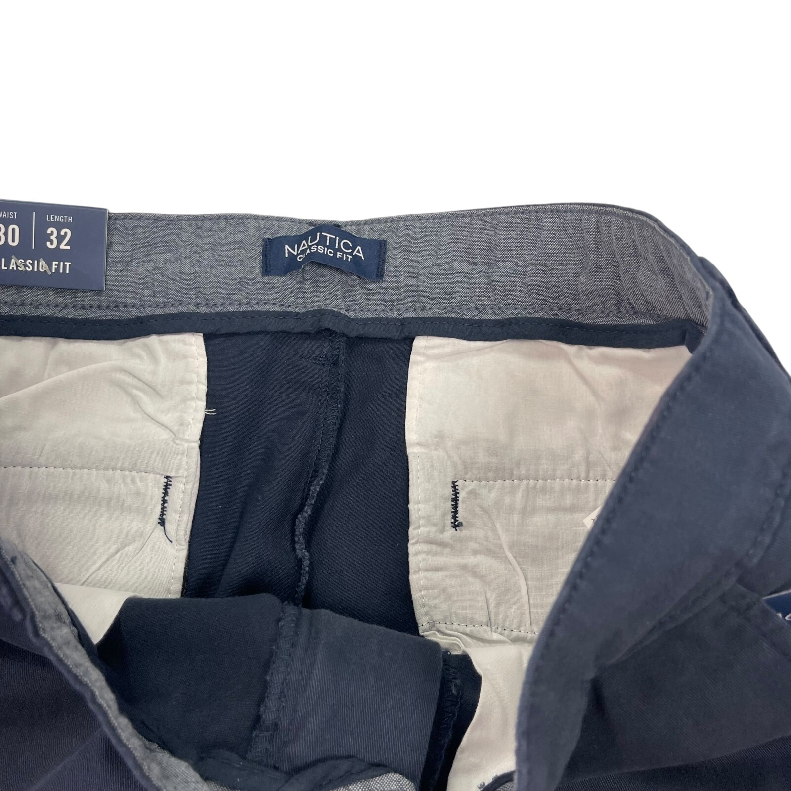 NWT Nautica Men’s Classic Fit Straight Stretch Cotton Chino Clipper Deck Pants